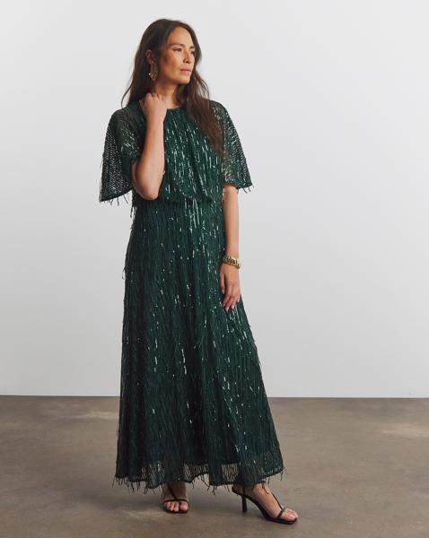 Joanna Hope Sequin Tassle Dress