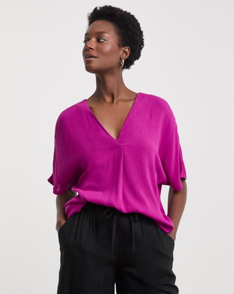 Textured Crinkle Tunic Top