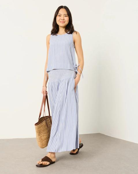 FatFace Harper Stripe Midi Skirt