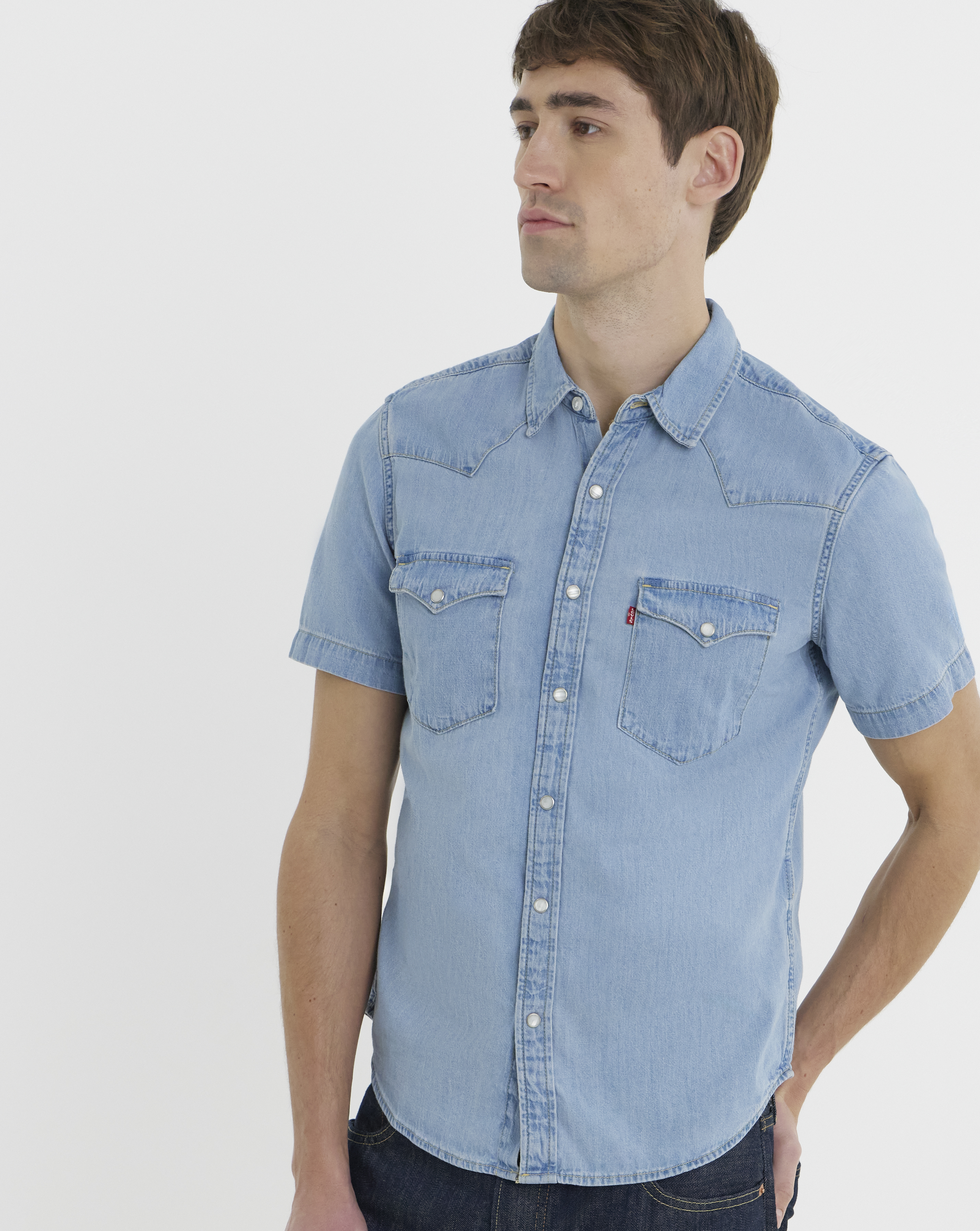 Levi's Stonewash Classic Denim Western Shirt - Extra Large