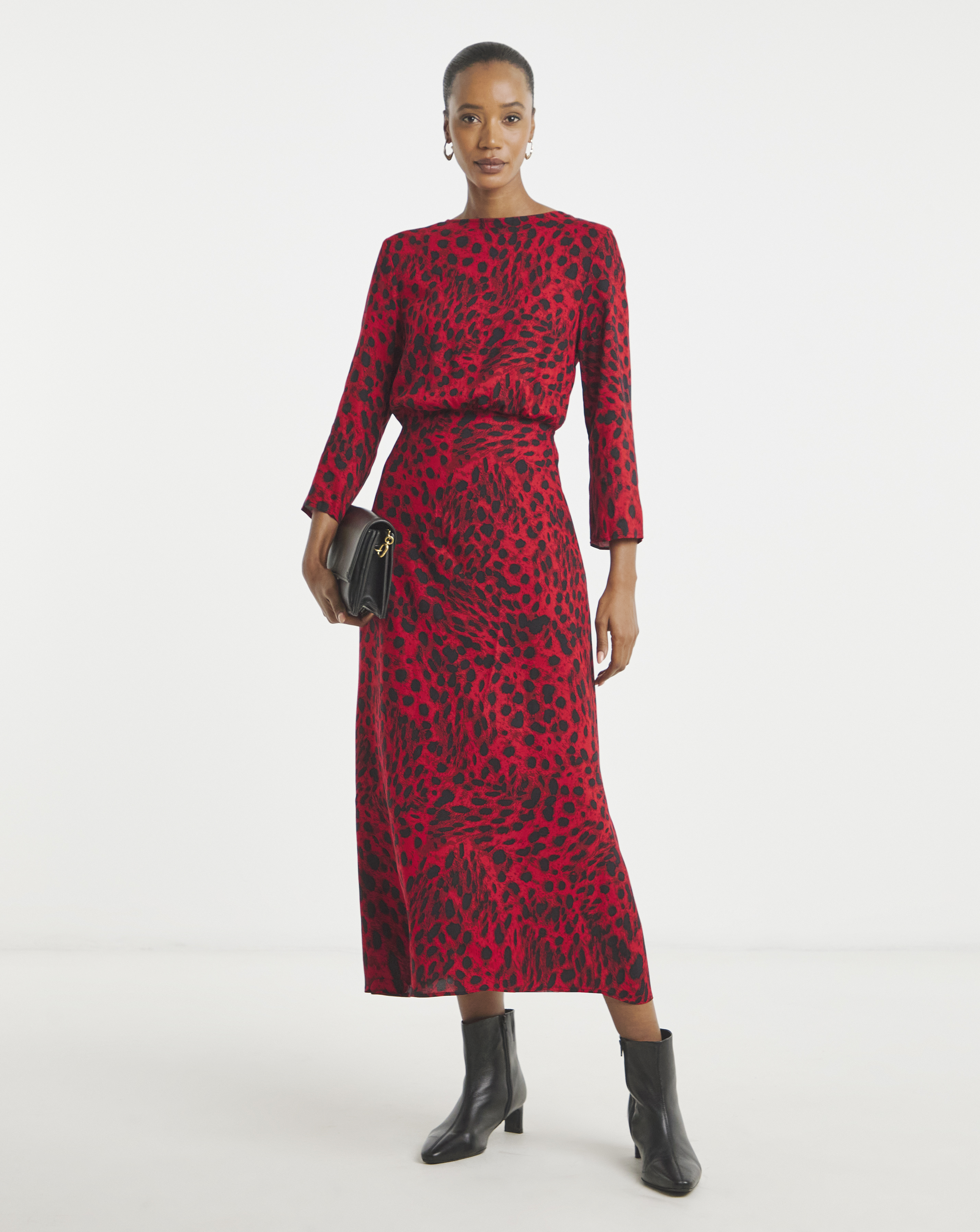 3/4 Sleeve Midi Tea Dress