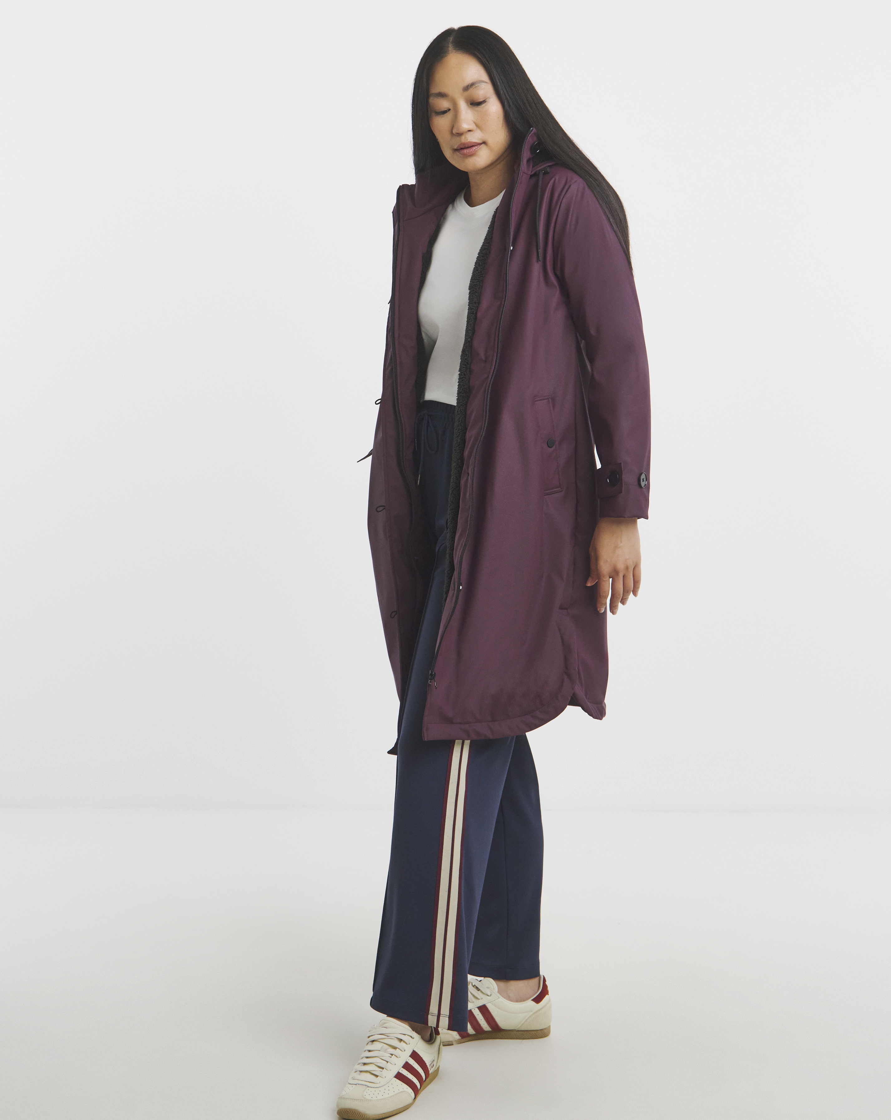 Fleece Lined Rubberised Raincoat