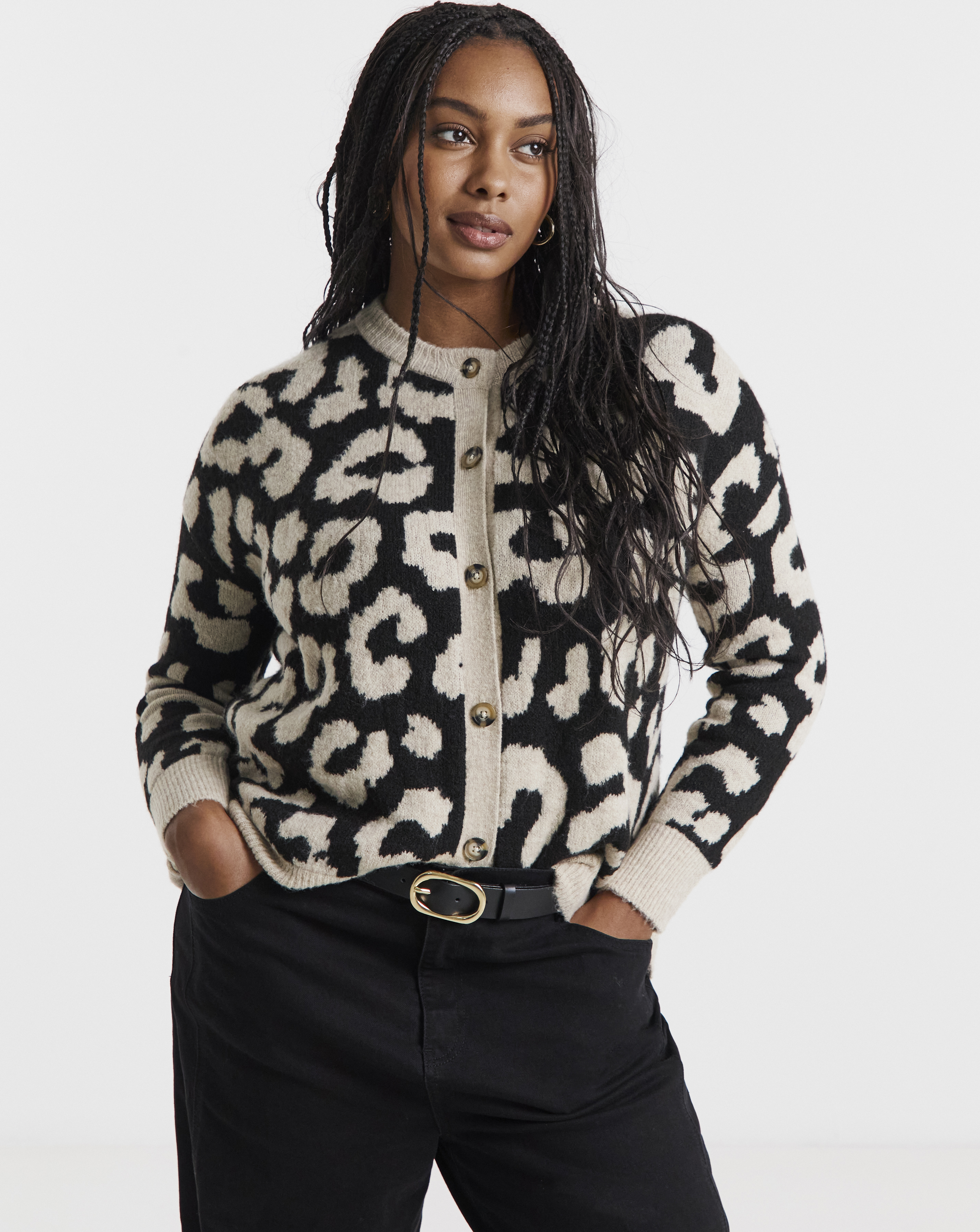 Crew Neck Cardigan