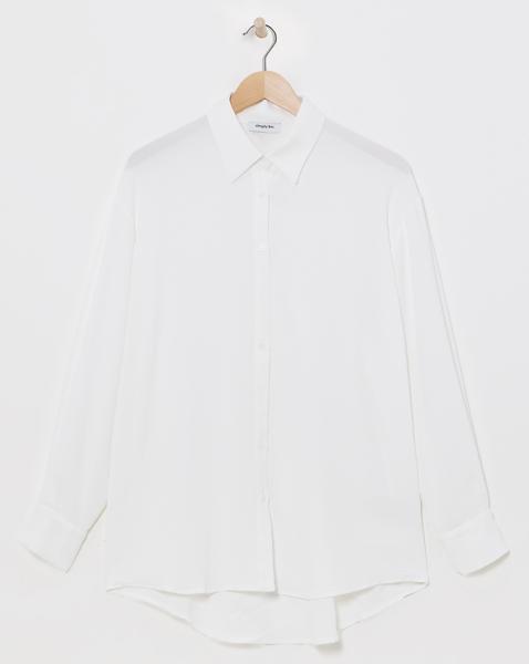 Ivory Oversized Textured Shirt
