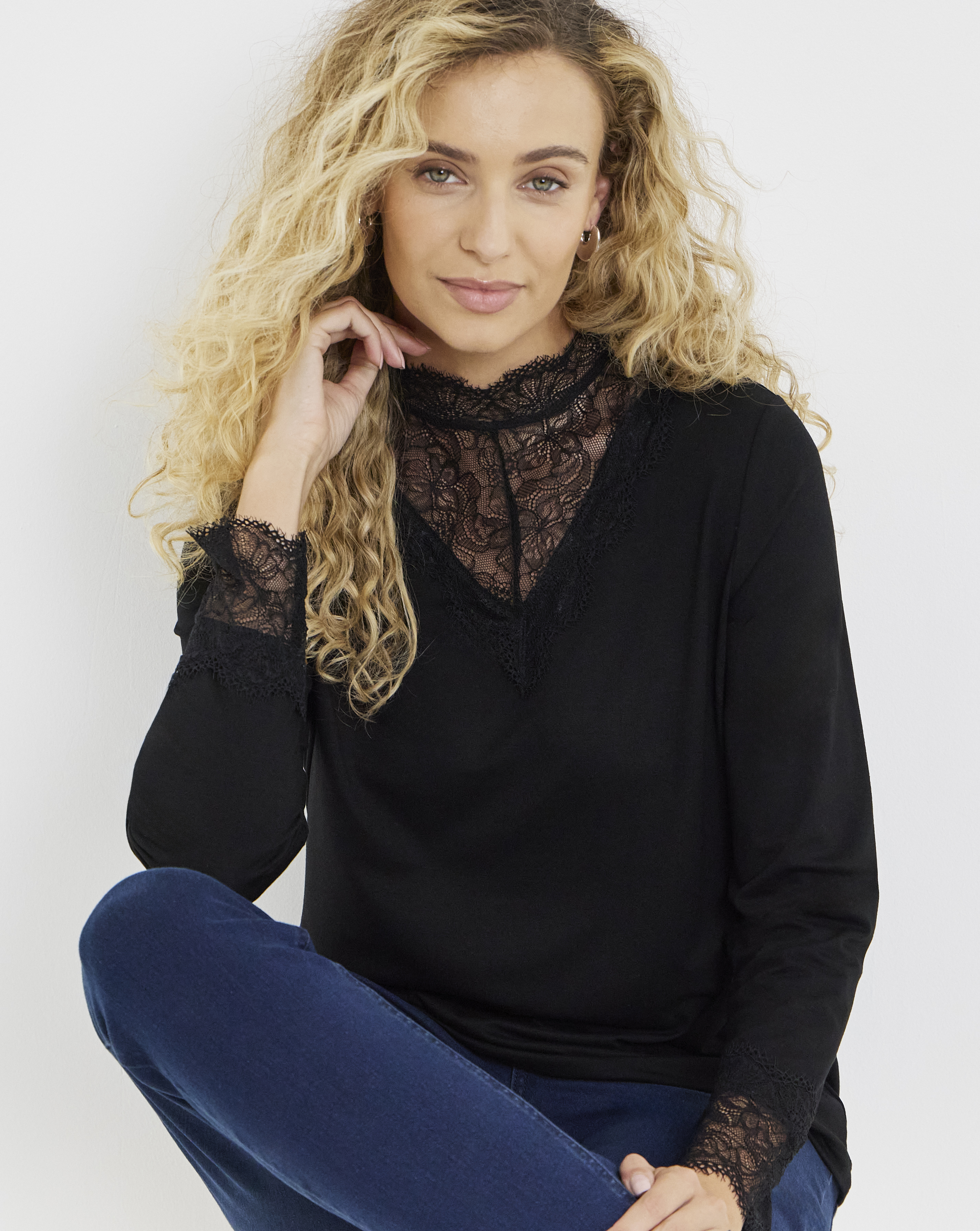 Joe Browns Darcie Lace High Neck Top