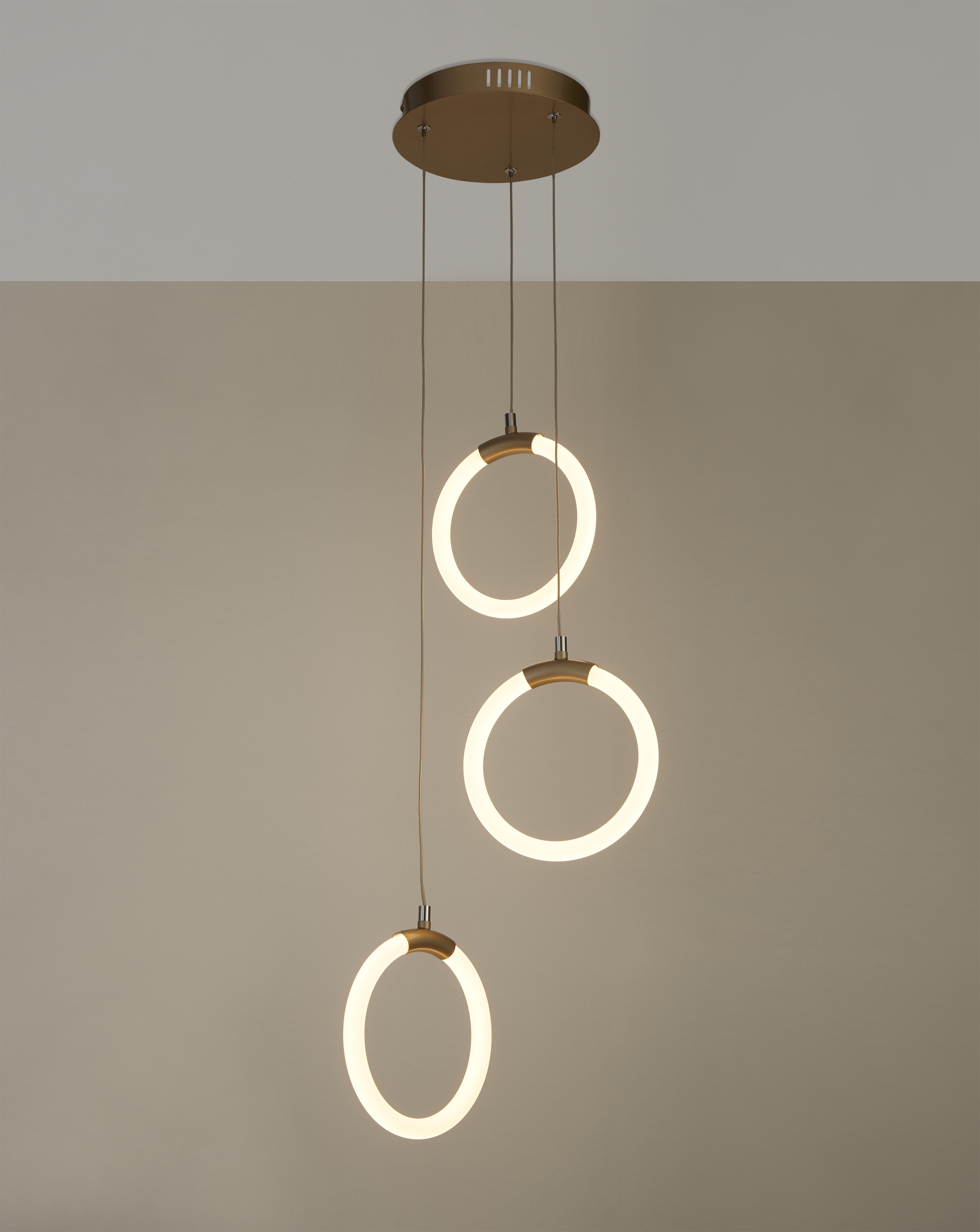 Led Frosted Hoop Ceiling Pendant