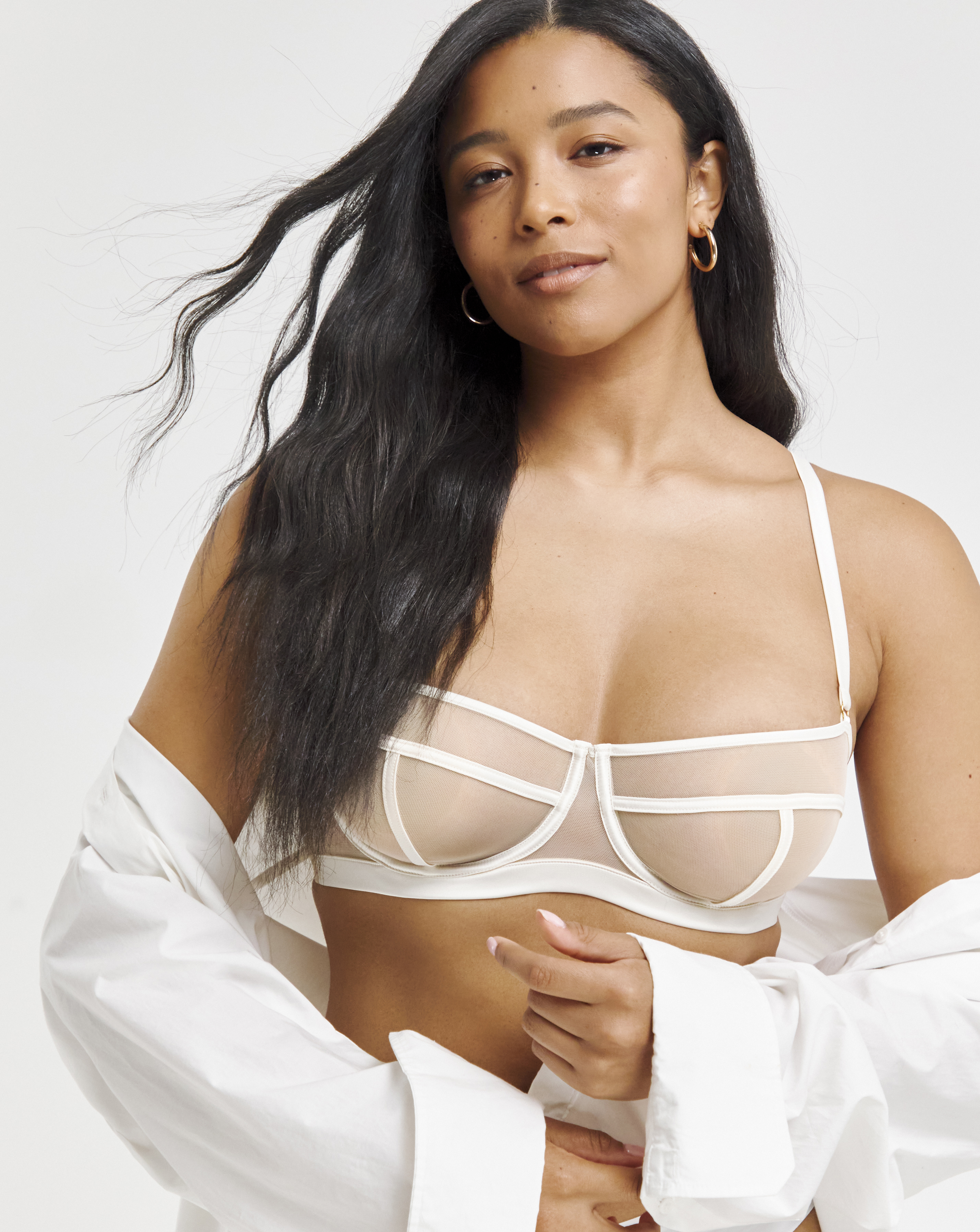 Figleaves Pimlico Balcony Bra In Ivory/champagne | UK Size 32D Women's