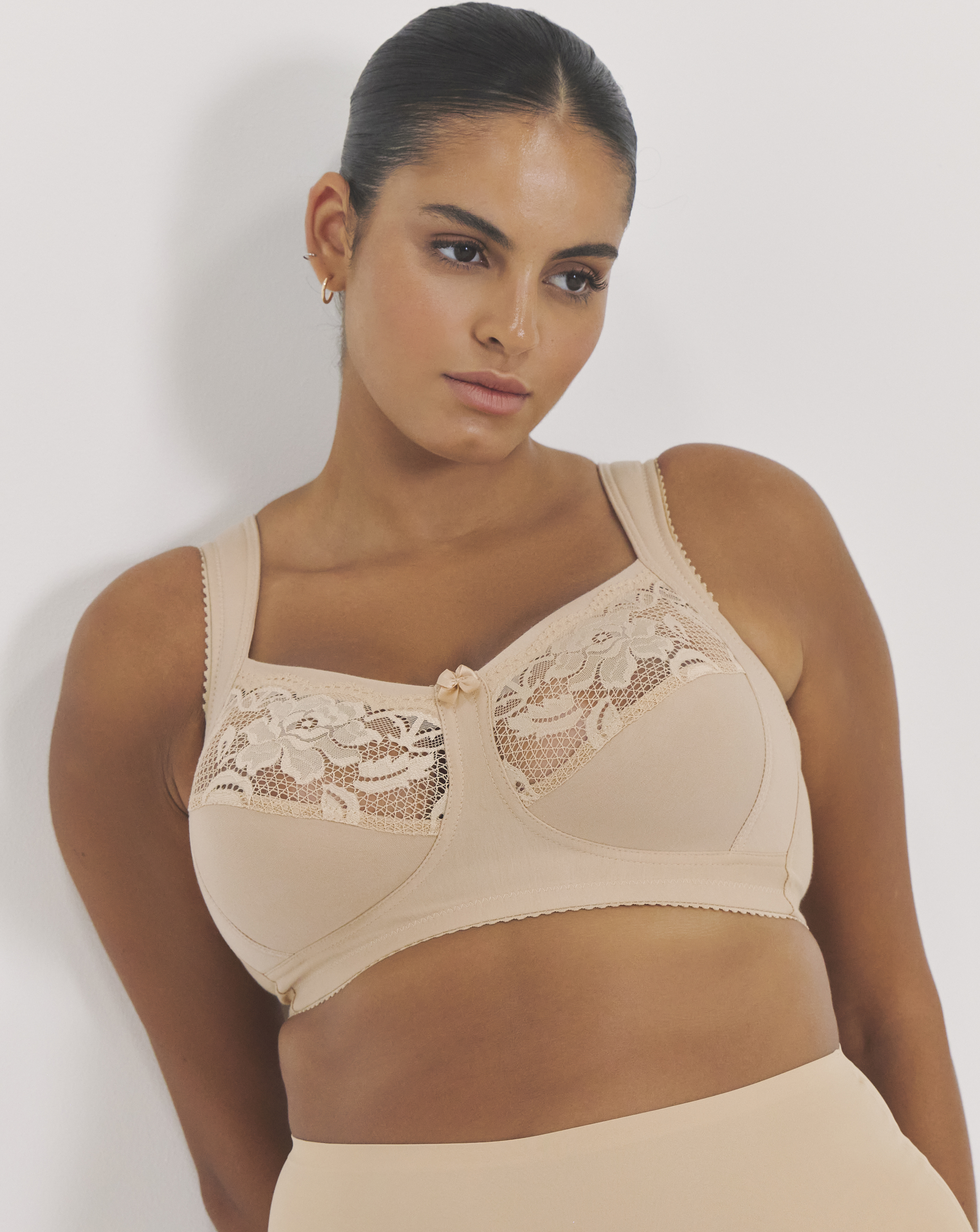 Miss Mary of Sweden Lovely Lace Support Bra In Skin tone | UK Size 36B Women's