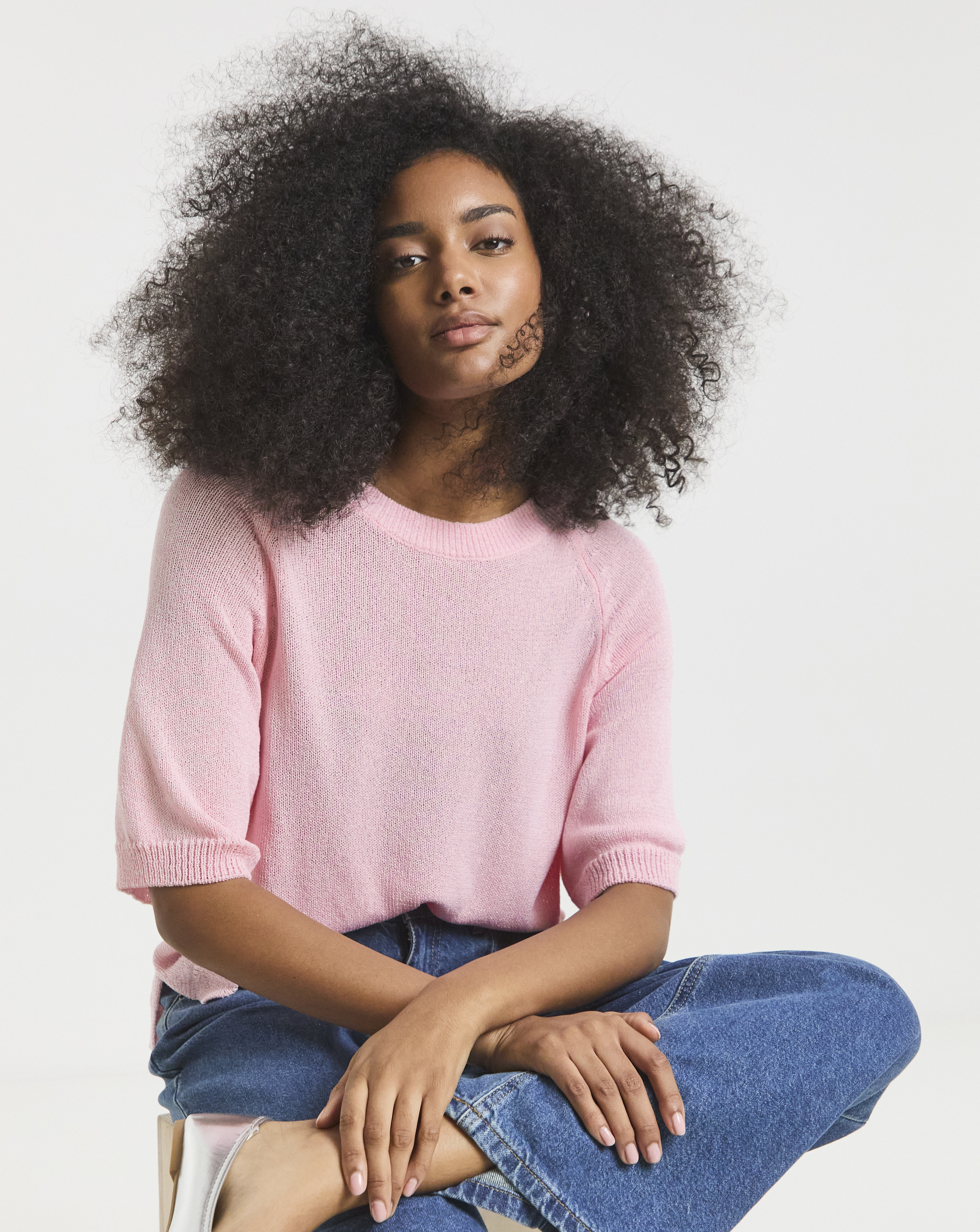 Simply Be Half Sleeve Knitted Jumper