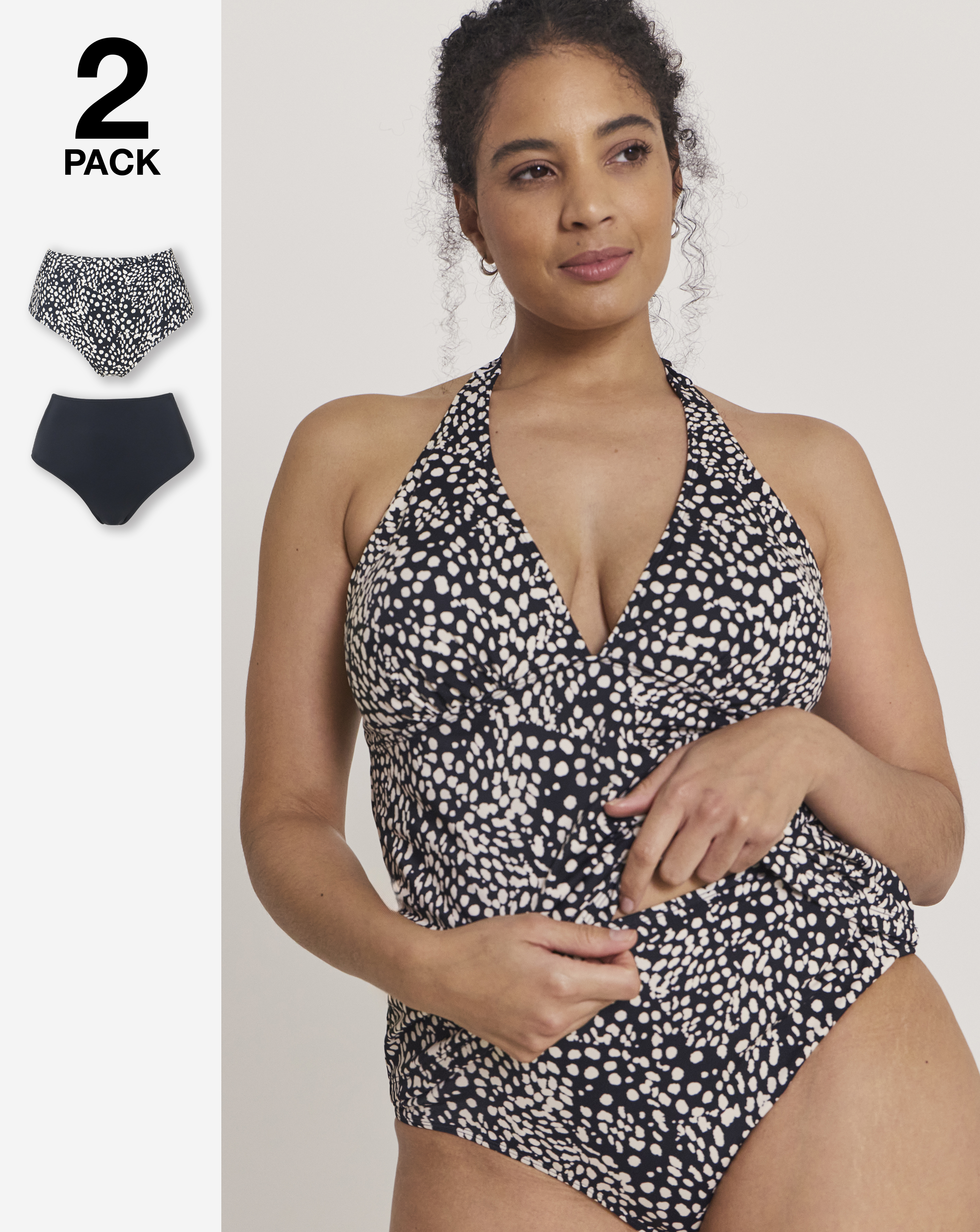 Value 2 Pack High Waist Bikini Bottoms