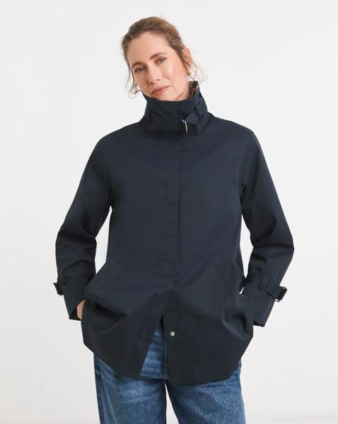 Funnel Neck Trench Coat