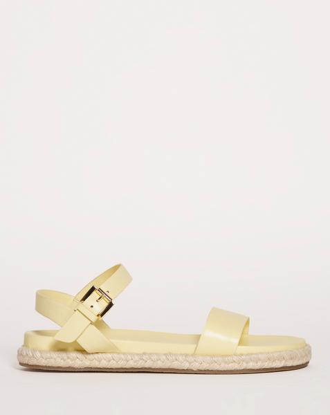 Leather Ankle Strap Espadrille EEE Fit