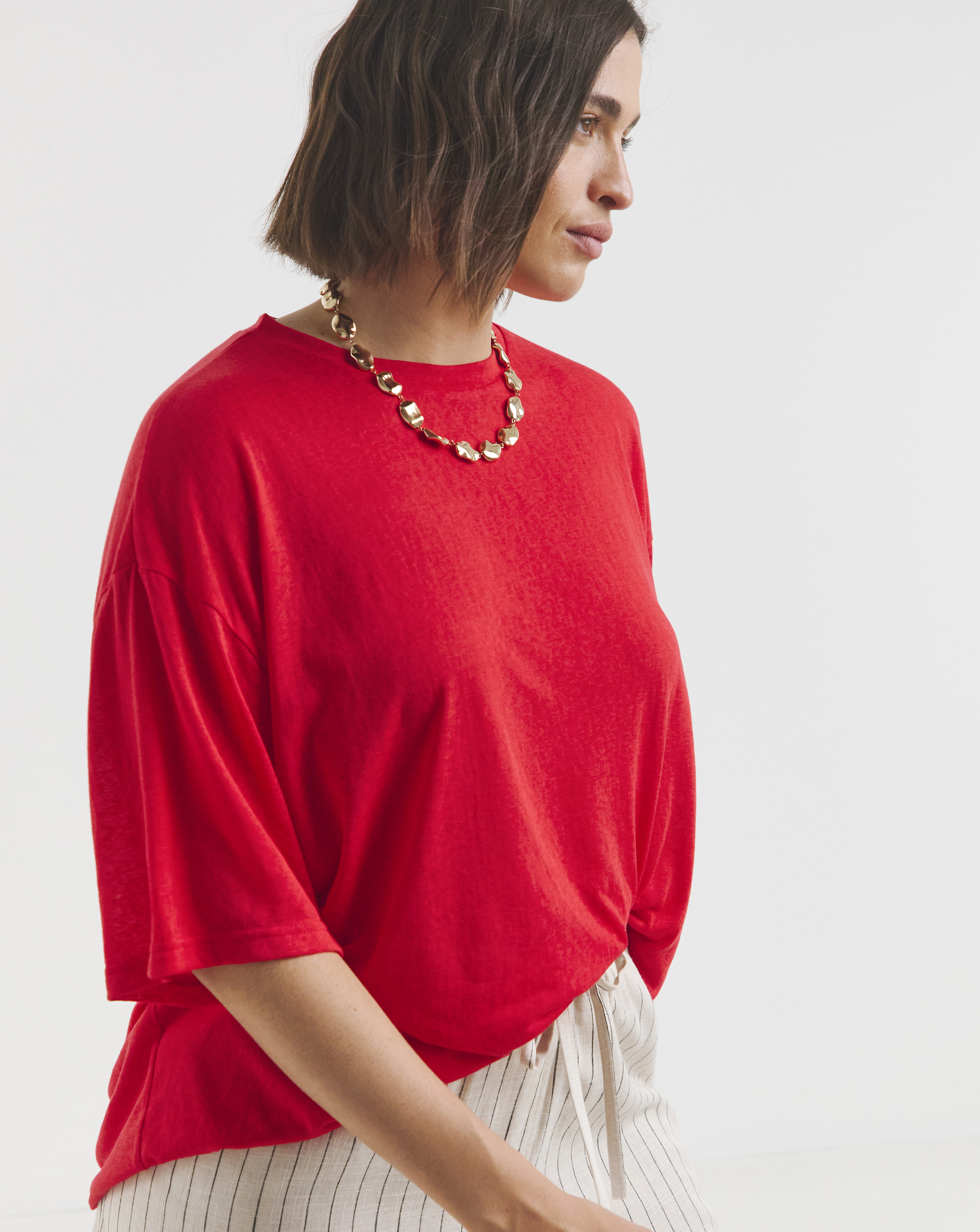 Simply Be Slub Jersey Slouchy T-Shirt