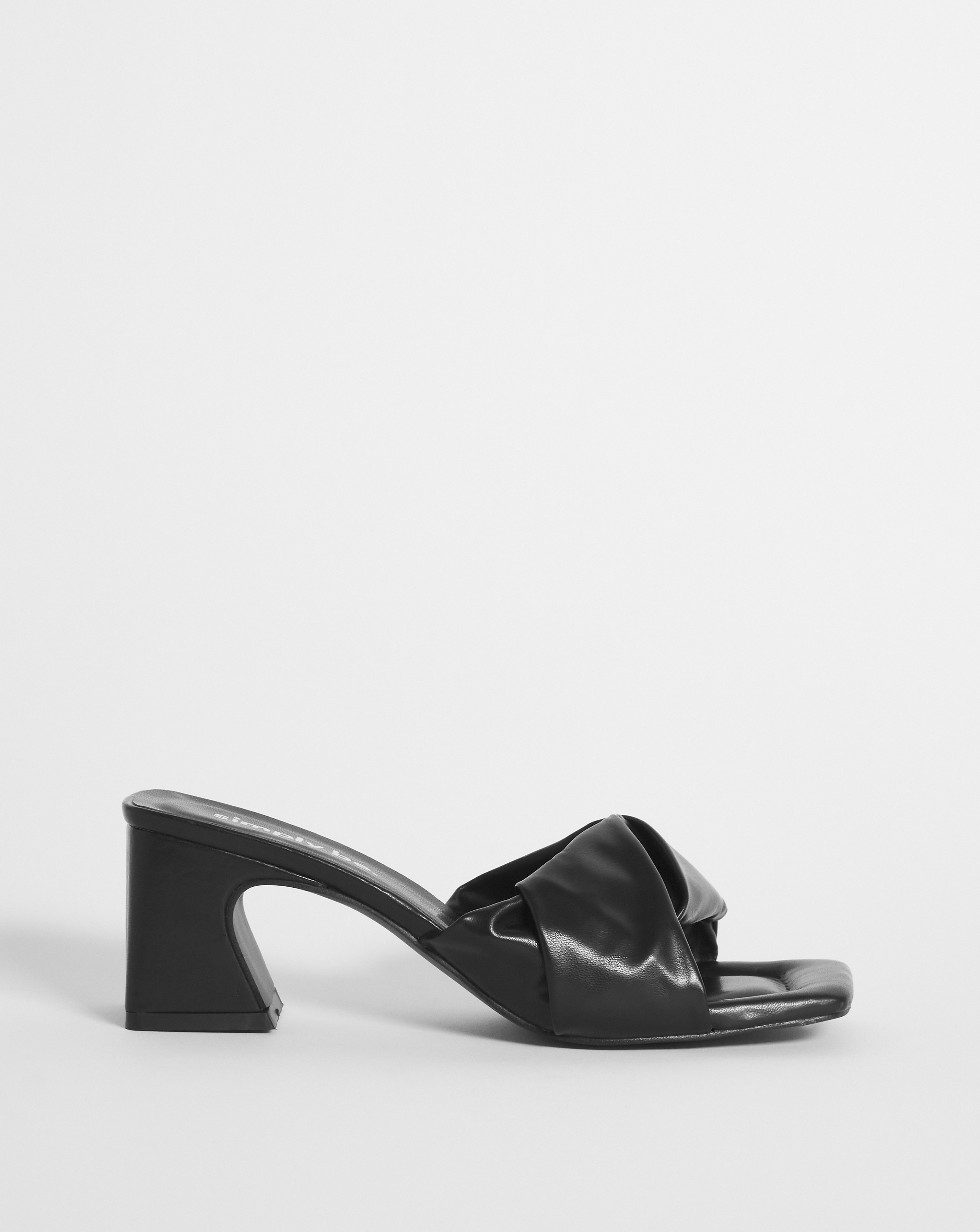 Volume Low Heeled Mule Sandals Wide