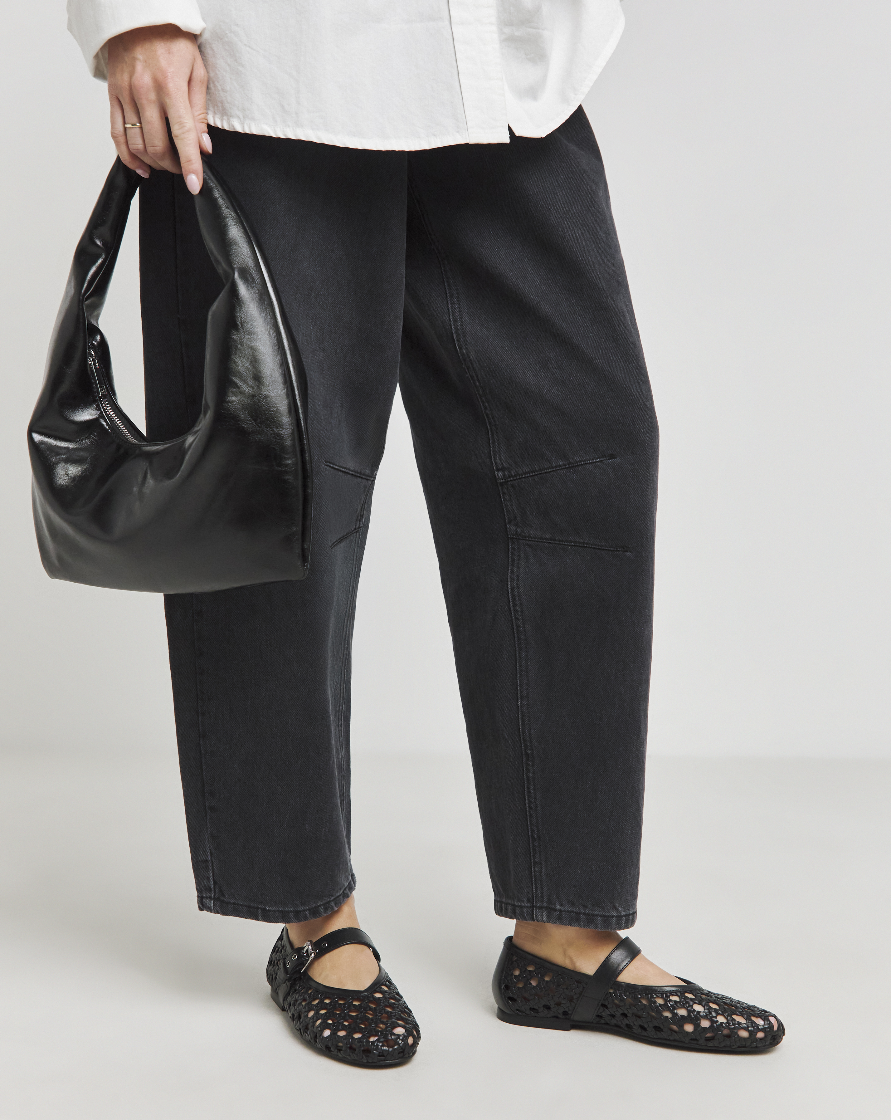 Leather Woven Mary Jane Std