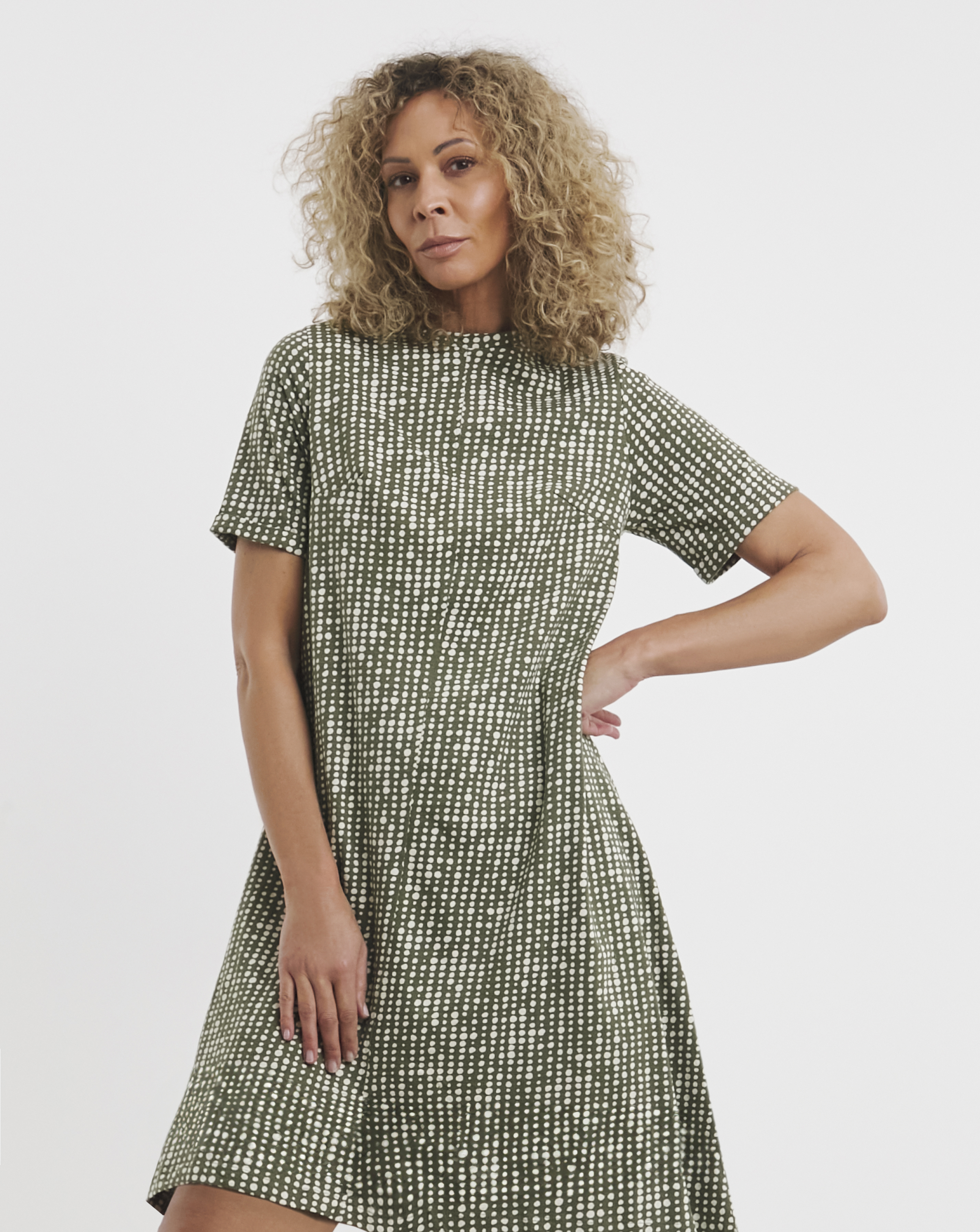 Cotton Slub A-Line Swin Dress