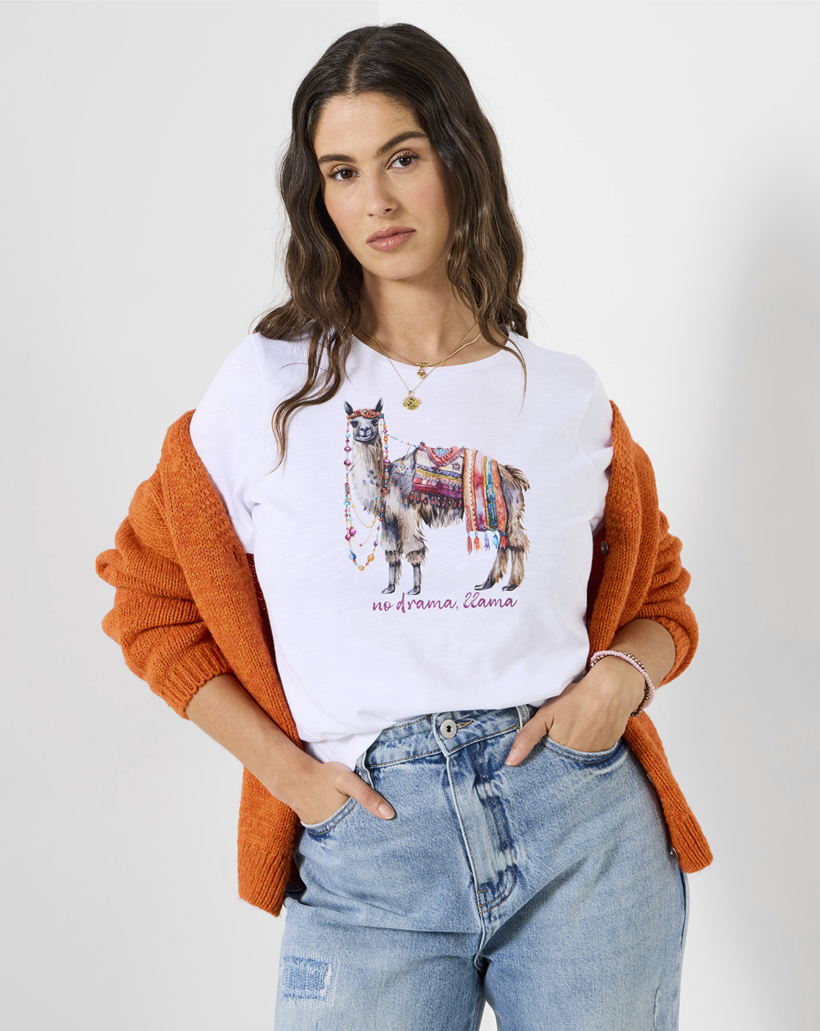 Joe Browns - Women's Graphic Tee - White - Size 8