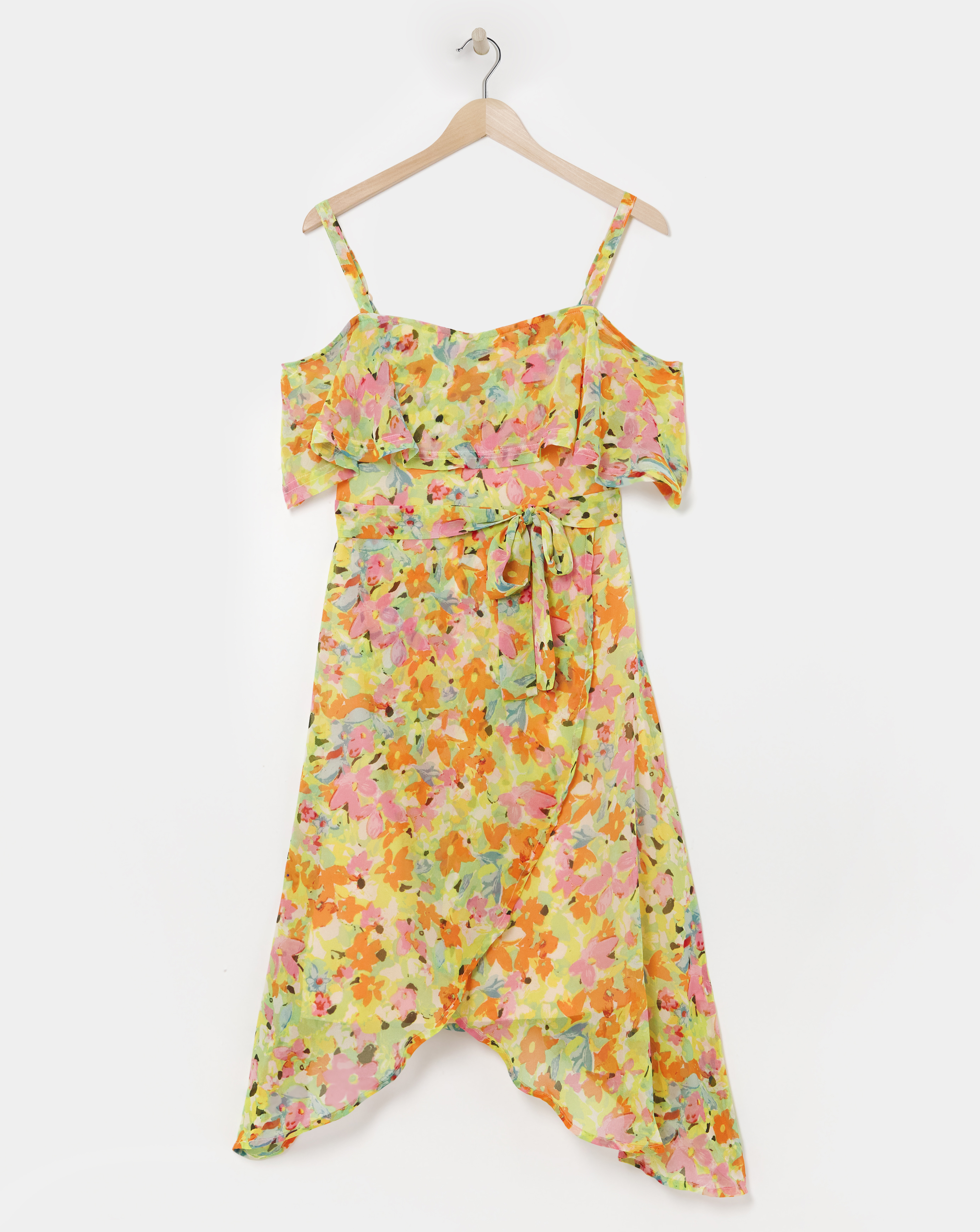 Simply Be - Women's Bardot Floral Midi Dress - Size 10 - Green floral