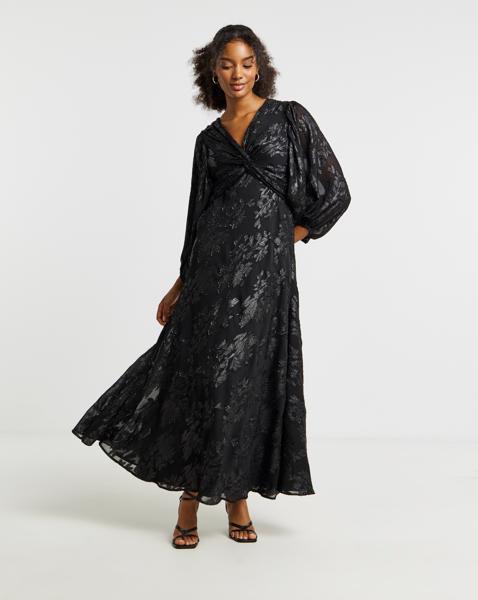 Joanna Hope Black Lurex Dress