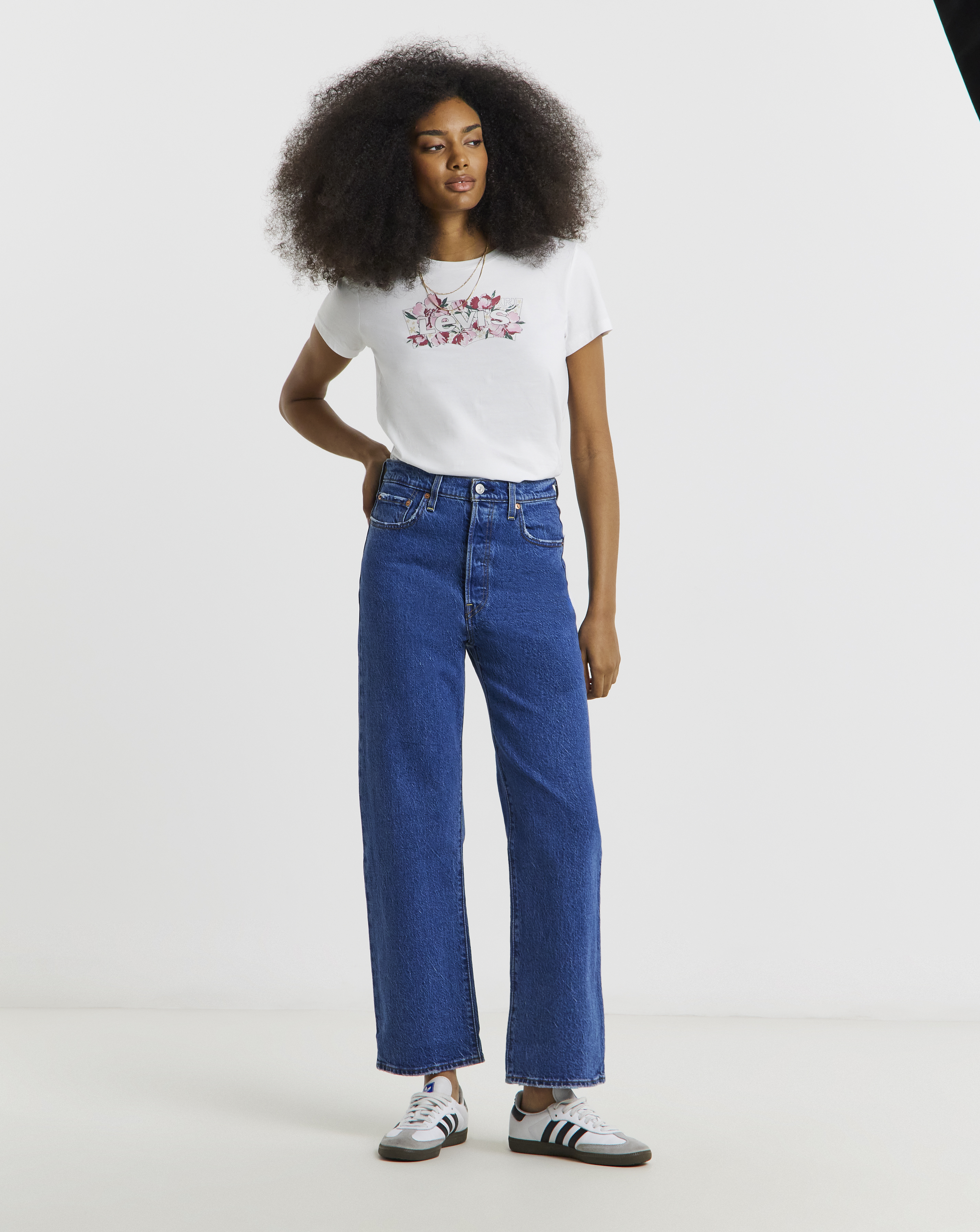 Levi's Women's Mid Wash Ribcage Straight Ankle Jeans 28/29