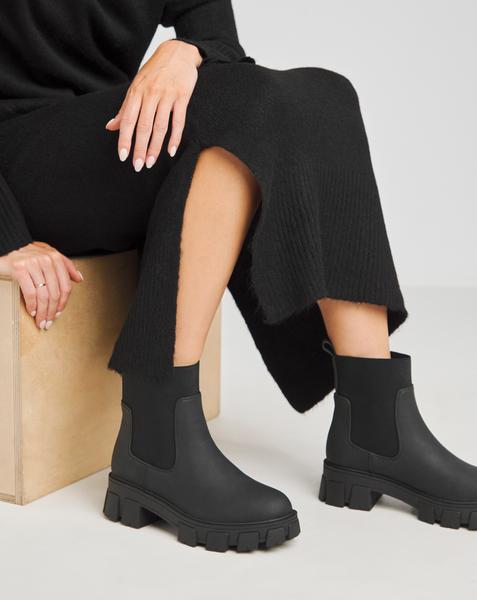 Lug Sole Chelsea Ankle Boot Wide