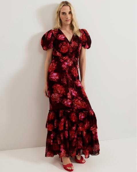 Phase Eight Amaris floral Puff Sleeve Maxi Dress - Image