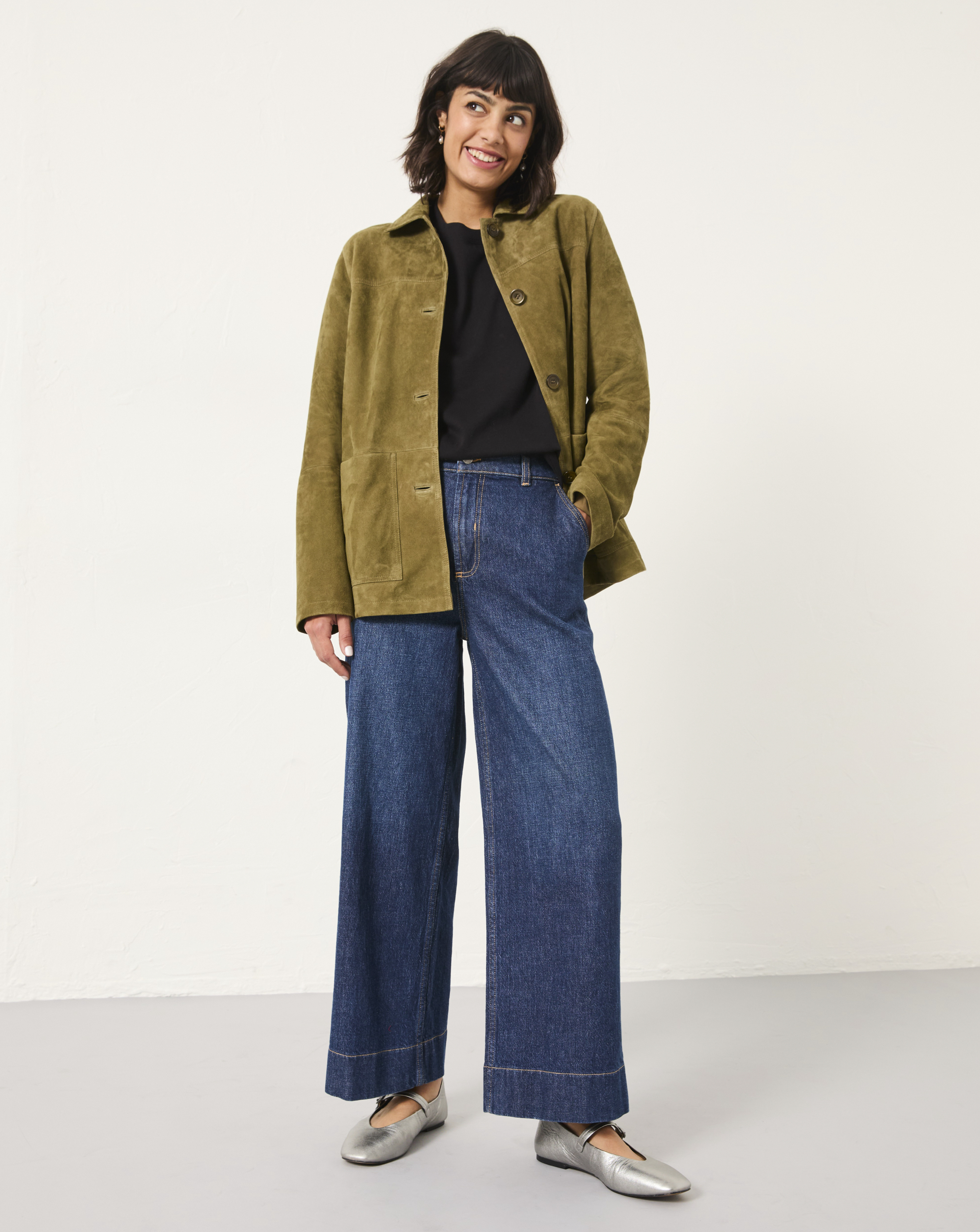 Fatface Blue Hove Cropped Jean - Size 24