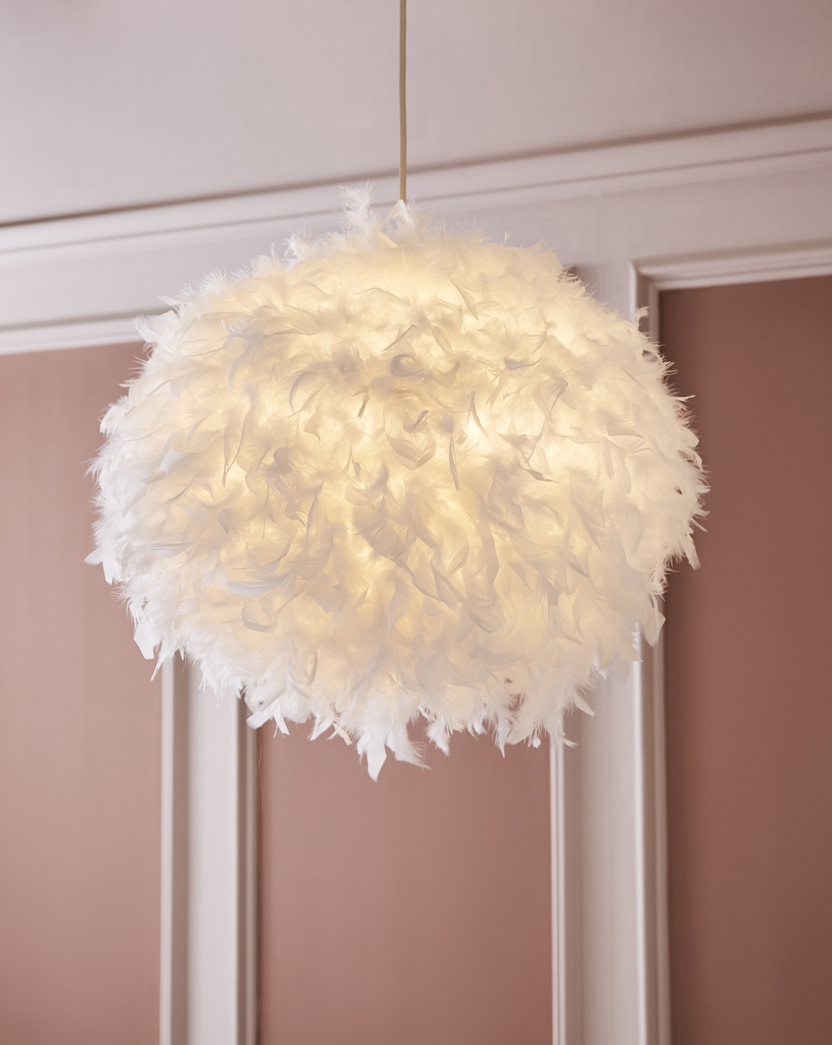 Feather Easy Fit Pendant Shade - White
