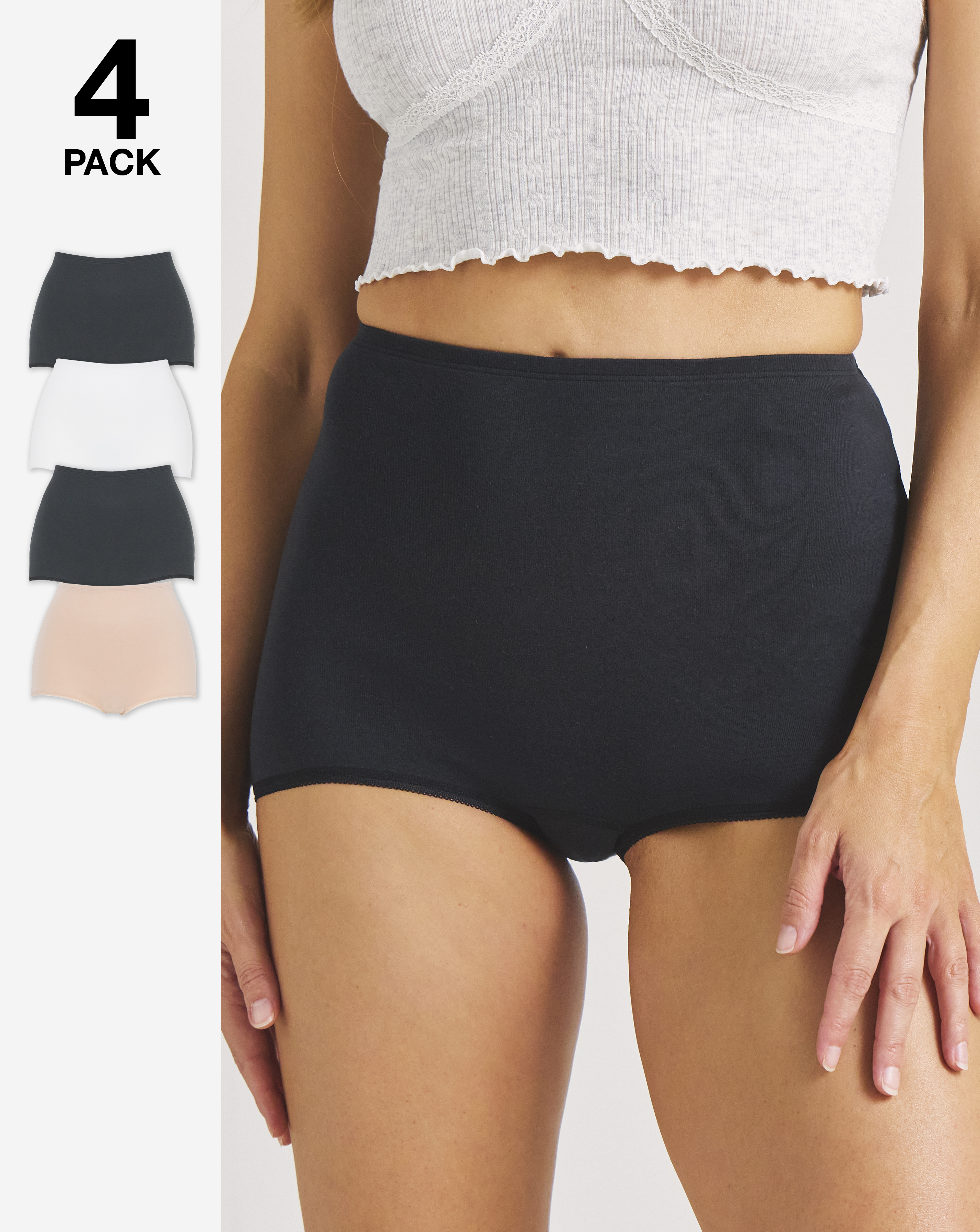 4 Pack Comfort Short Knickers