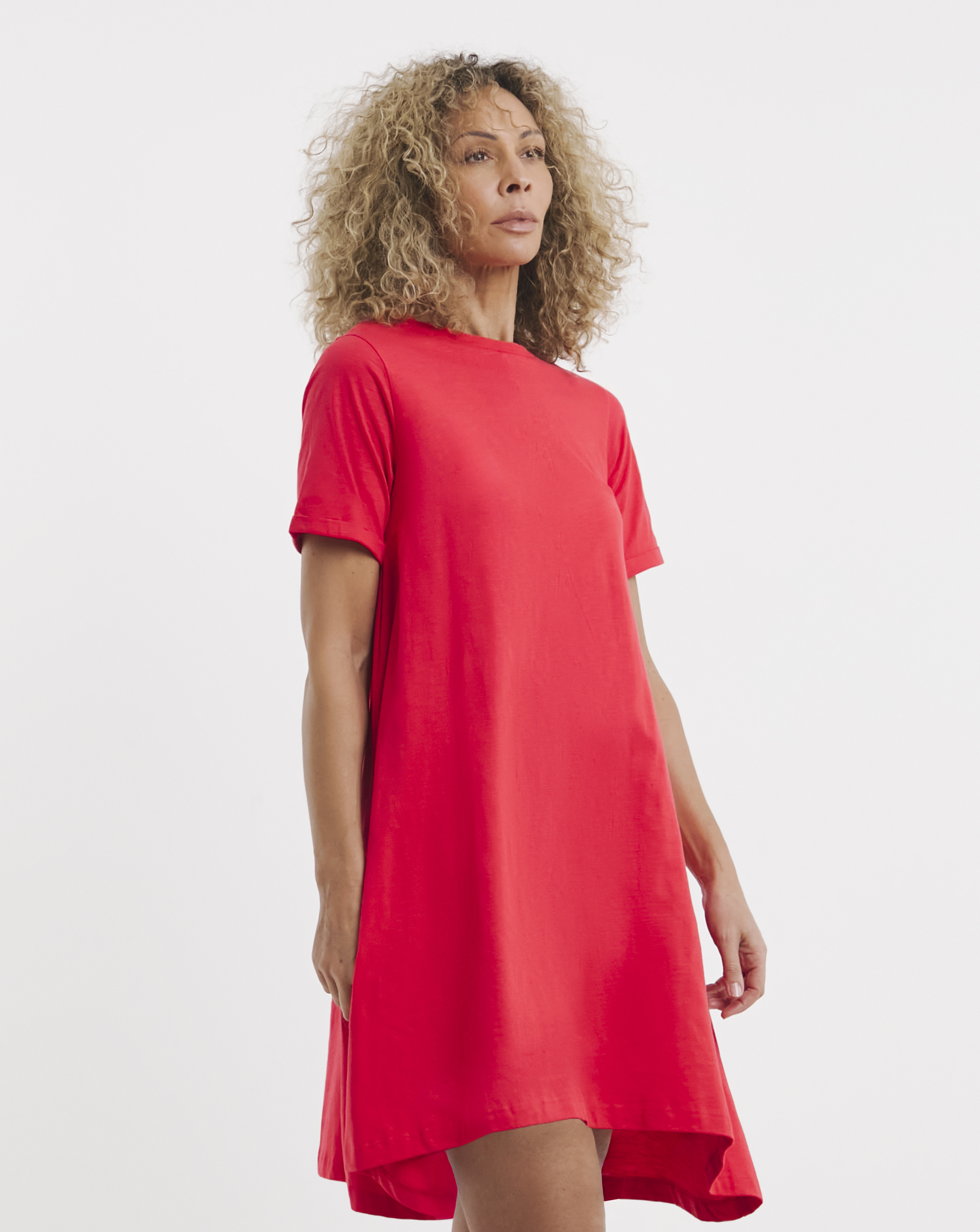 Cotton Slub A-Line Swin Dress