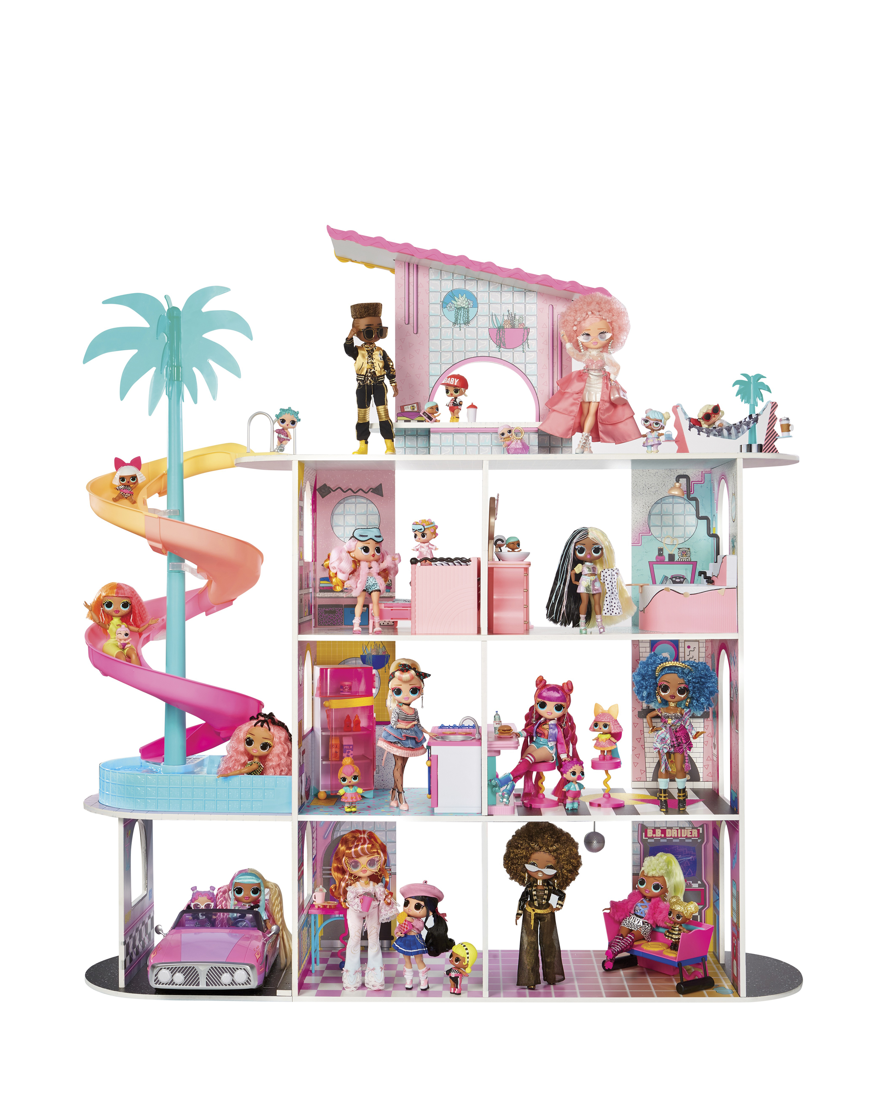 L.O.L. Surprise! O.M.G. Fashion House - 4 ft Tall, 4 Stories, 9 Play Areas, 85+ Surprises - Wood Construction