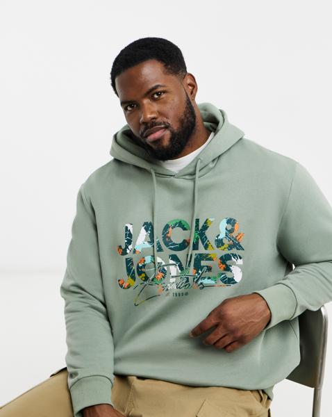 Jack & Jones Geplas Sweat Hood - Green