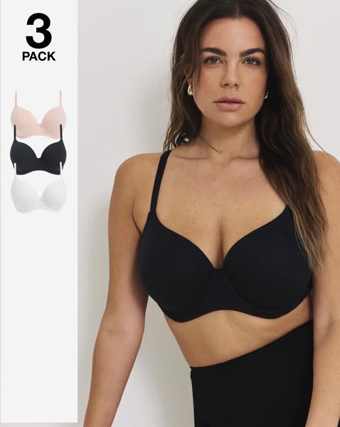3 Pack Cotton T-Shirt Bras