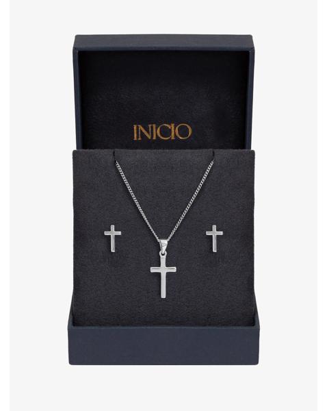 Silver Plated Cross Set - Gift Box