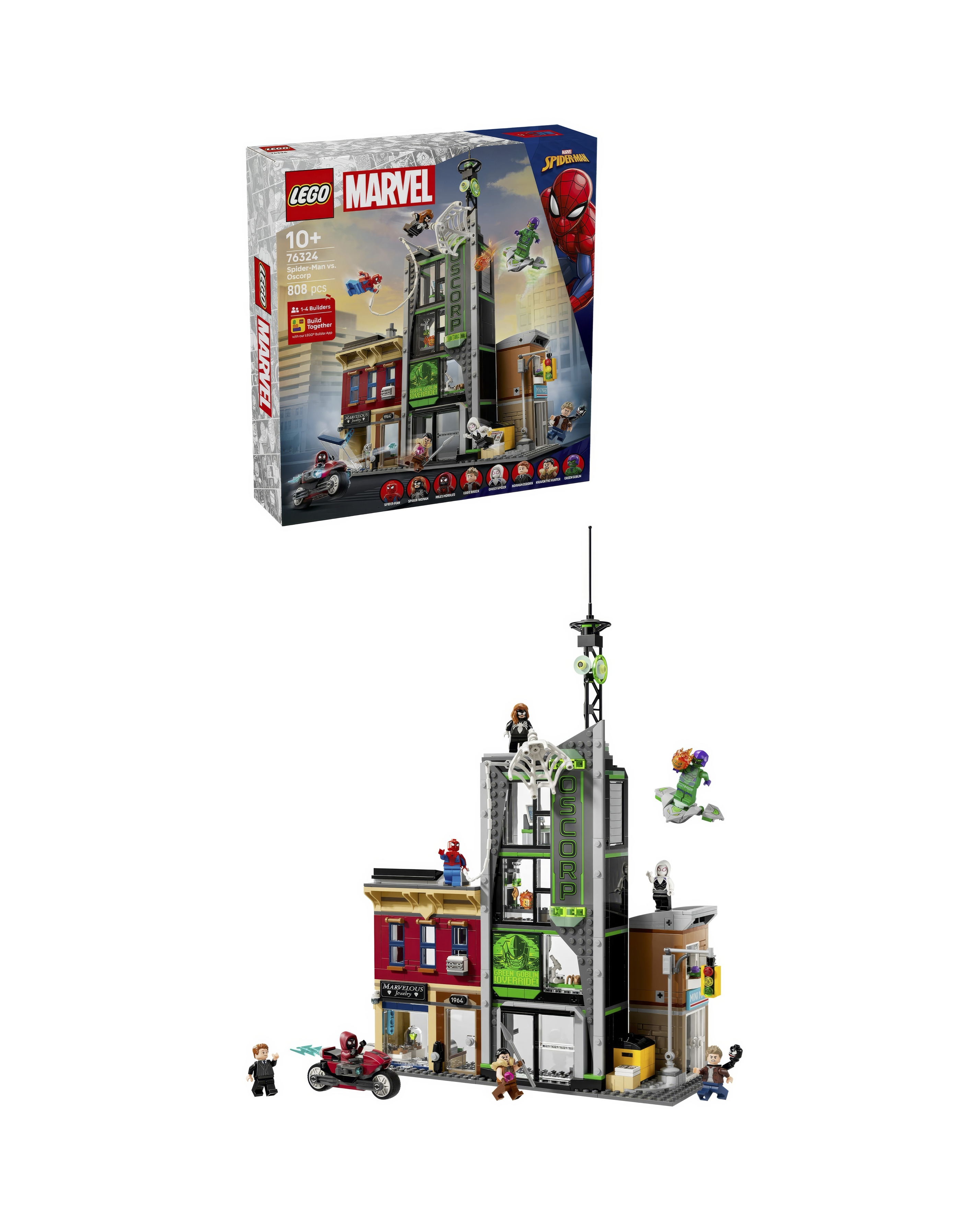 Lego Marvel|Lego Marvel Super Heroes Green Lego Marvel Spider-Man Vs. Oscorp, Kids' - Lego Marvel