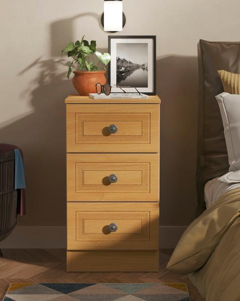 Richmond 3 Drawer Bedside Table