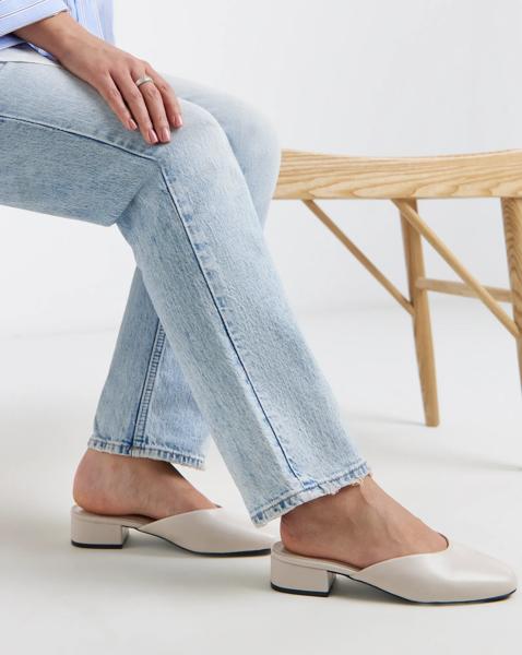 Lisa Block Heel Mules Wide Fit