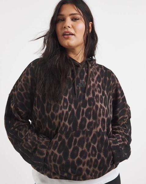 adidas Leopard Print 3 Stripes Hoodie