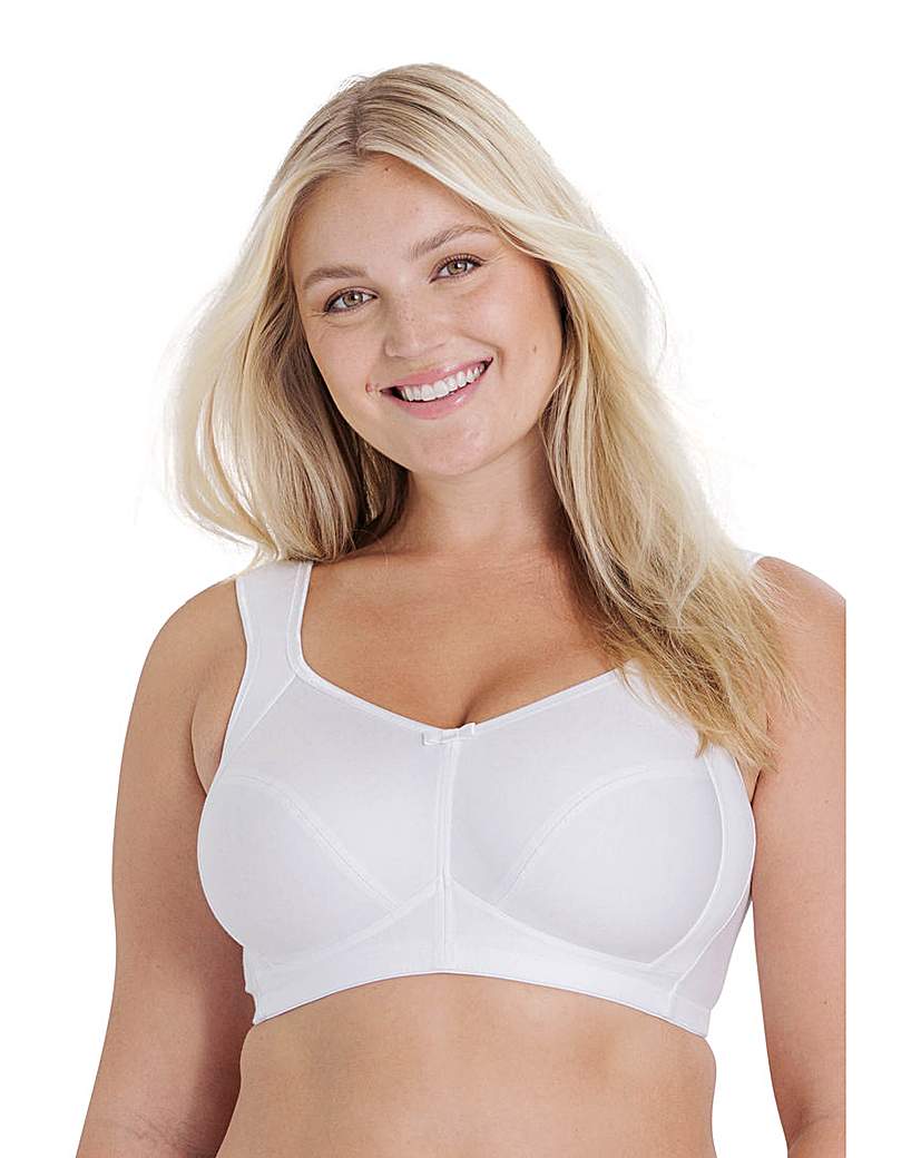 Miss Mary of Sweden Freedom Skin Relief Bra - White - 44DD - Cotton - Non-wired