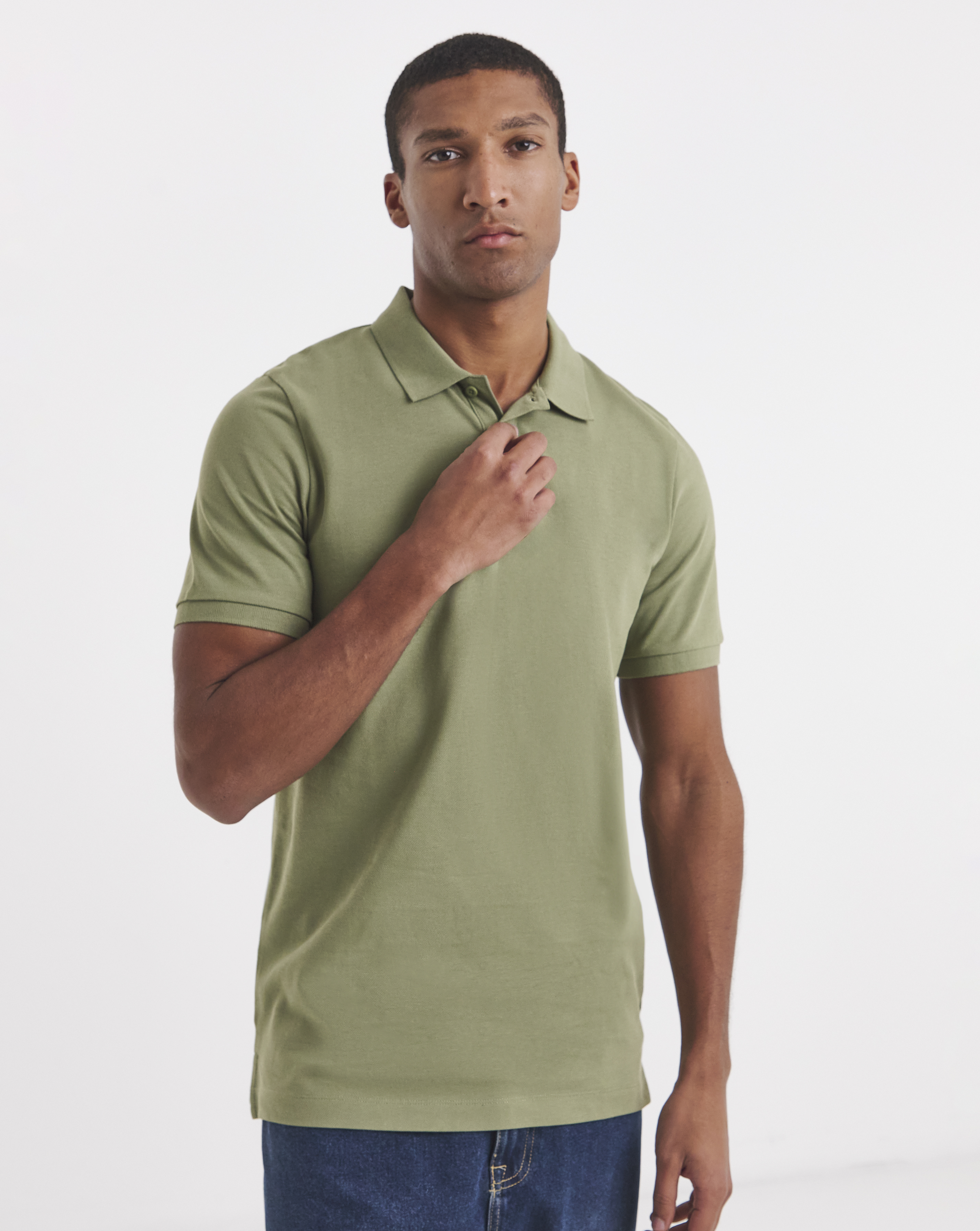 Pique Polo Shirt Long