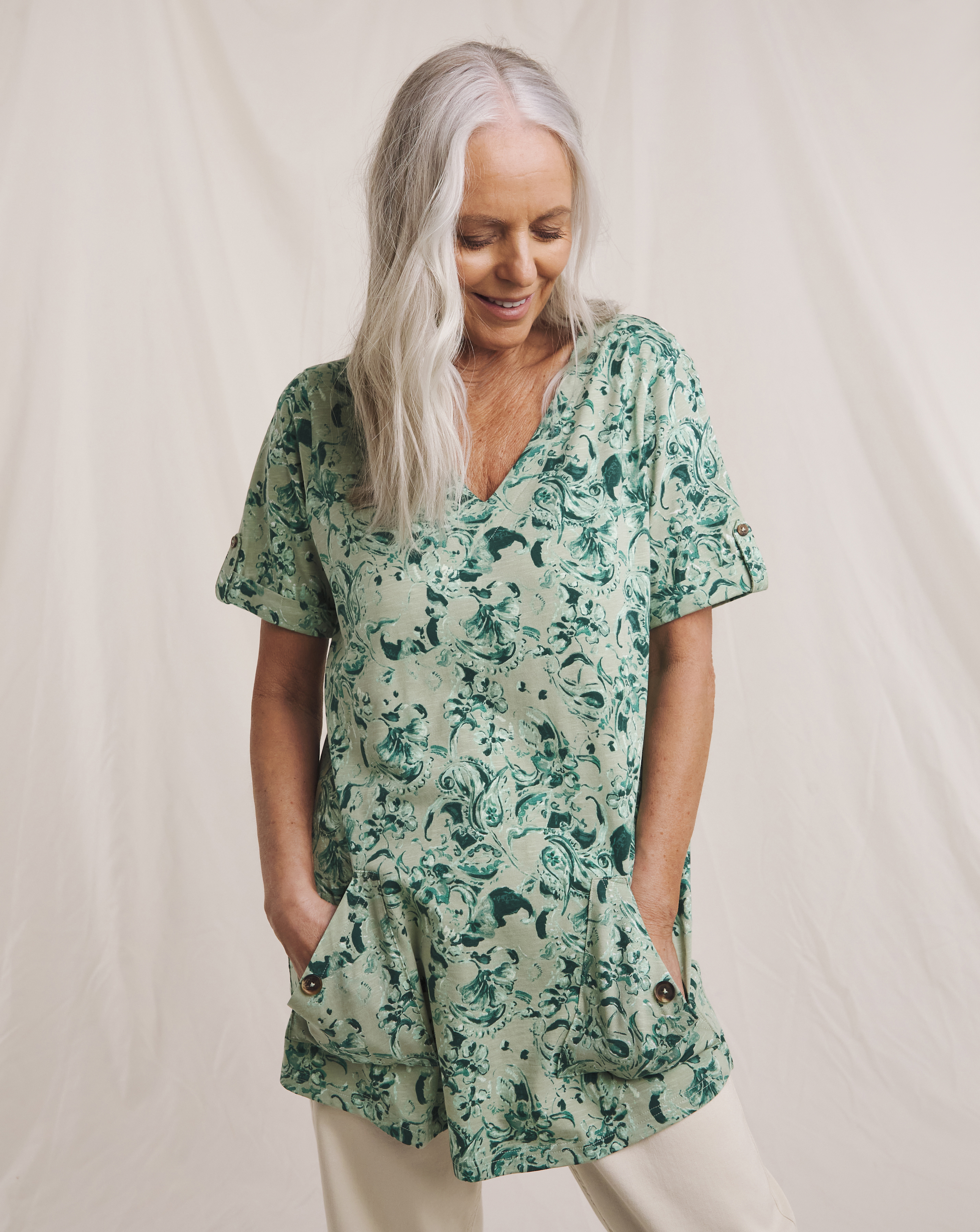 Julipa Pure Cotton Pocket Tunic