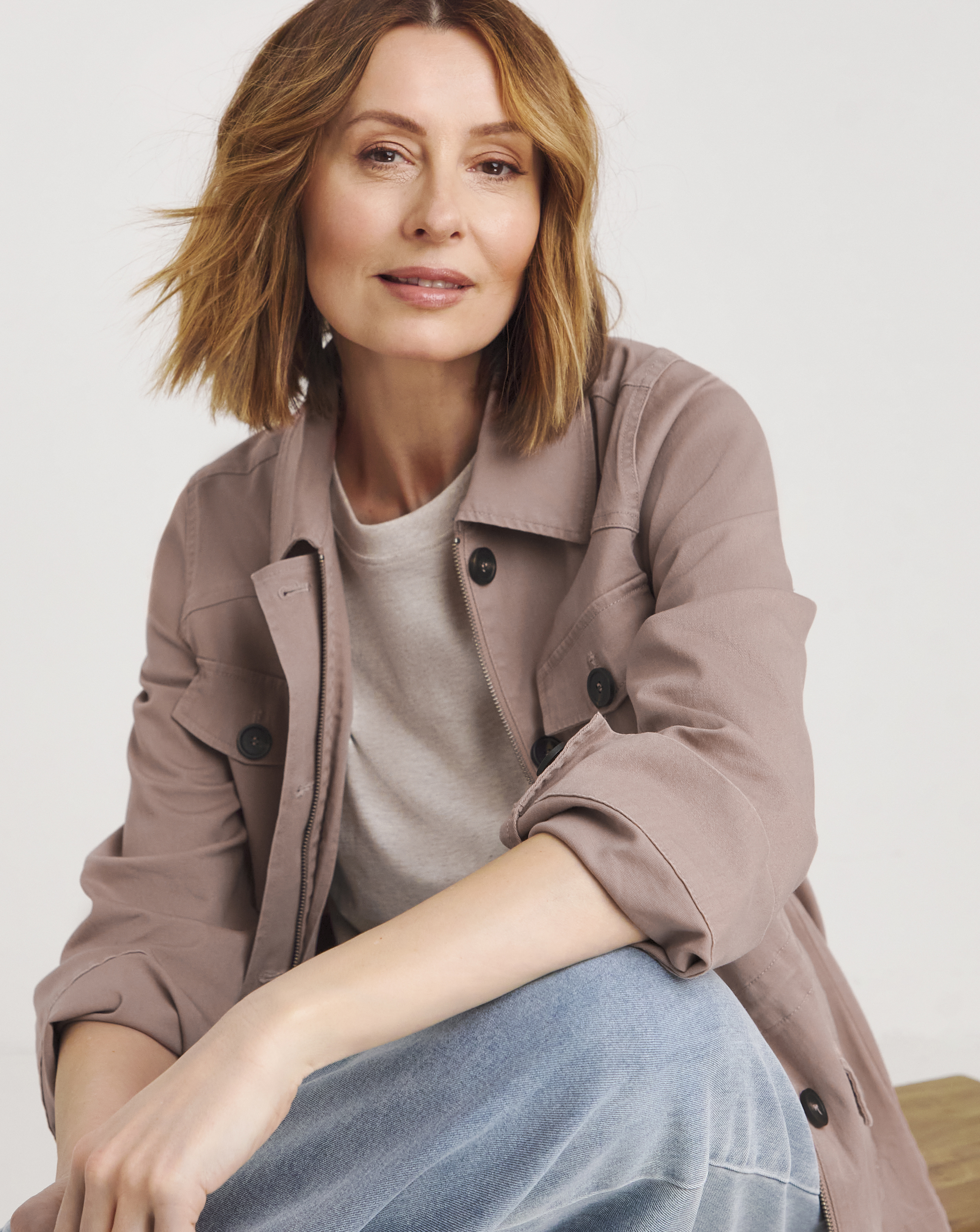 Blush Stretch Utility Jacket