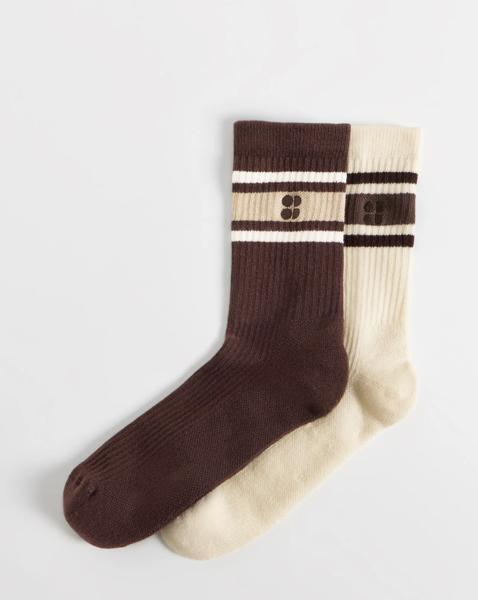 Sweaty Betty Ribbed Crew Sock 2 Pack