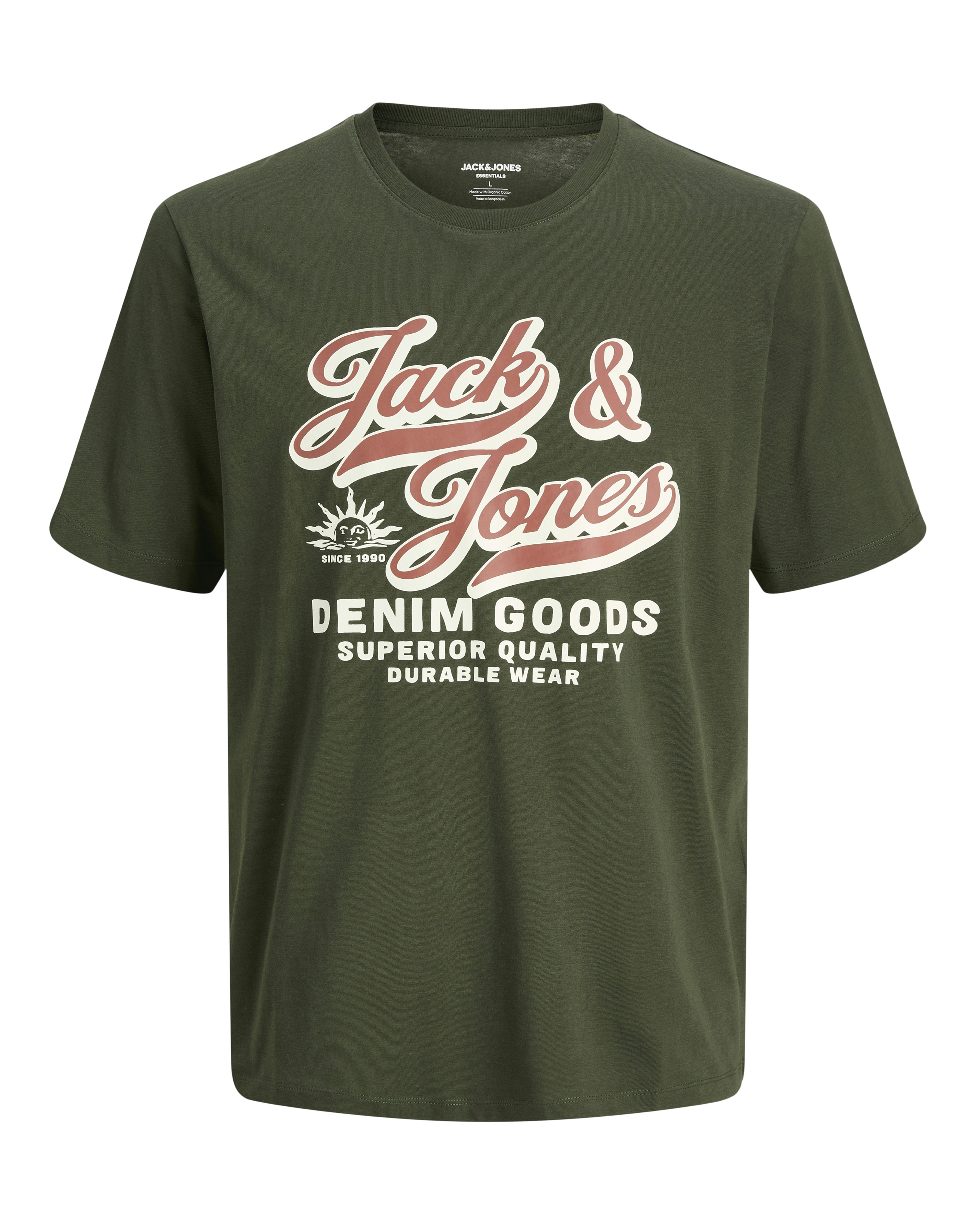 Jack & Jones Men's Green Logo T-Shirt Size M(44) - Image 2