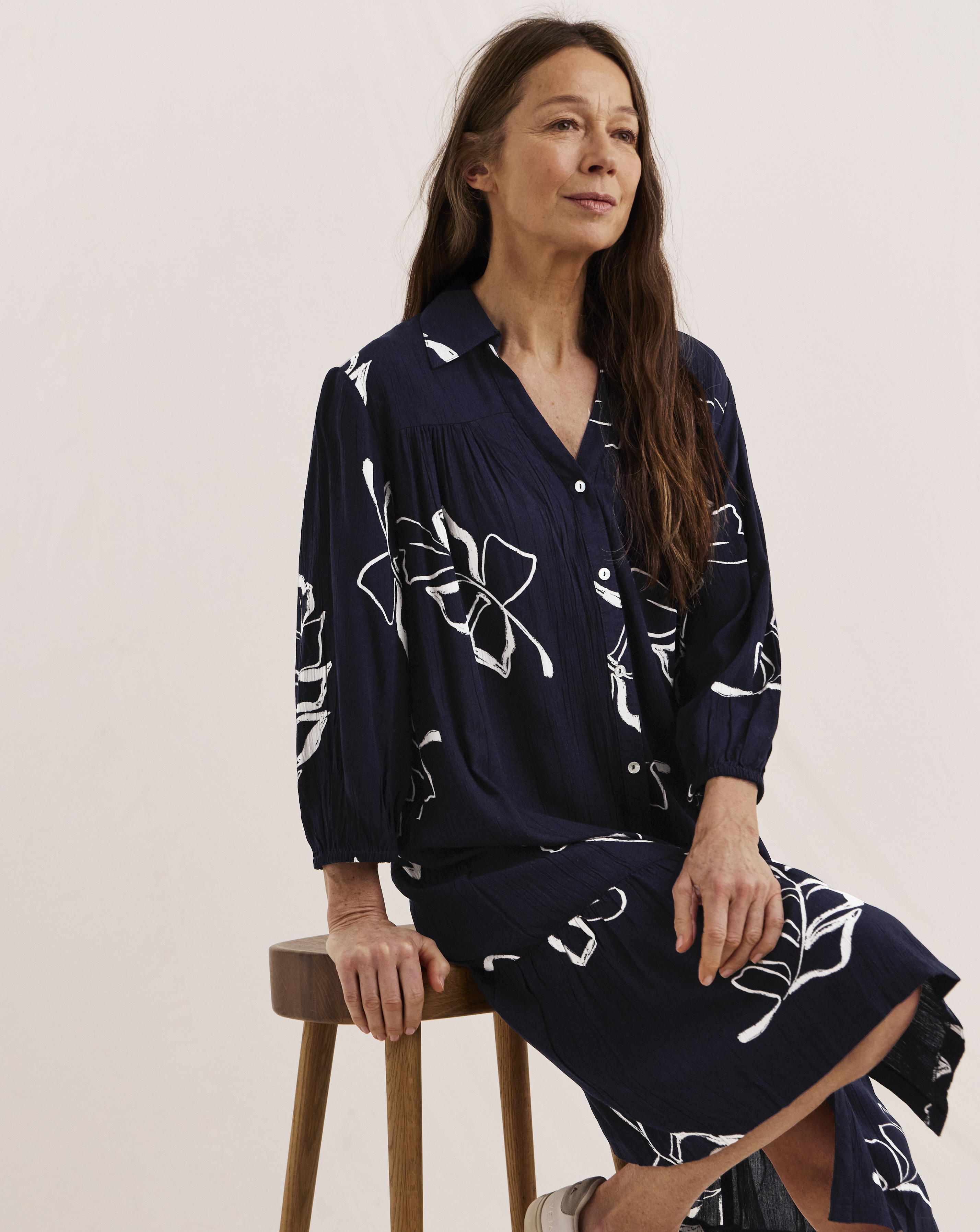 Julipa Petite Crinkle Shirt Dress