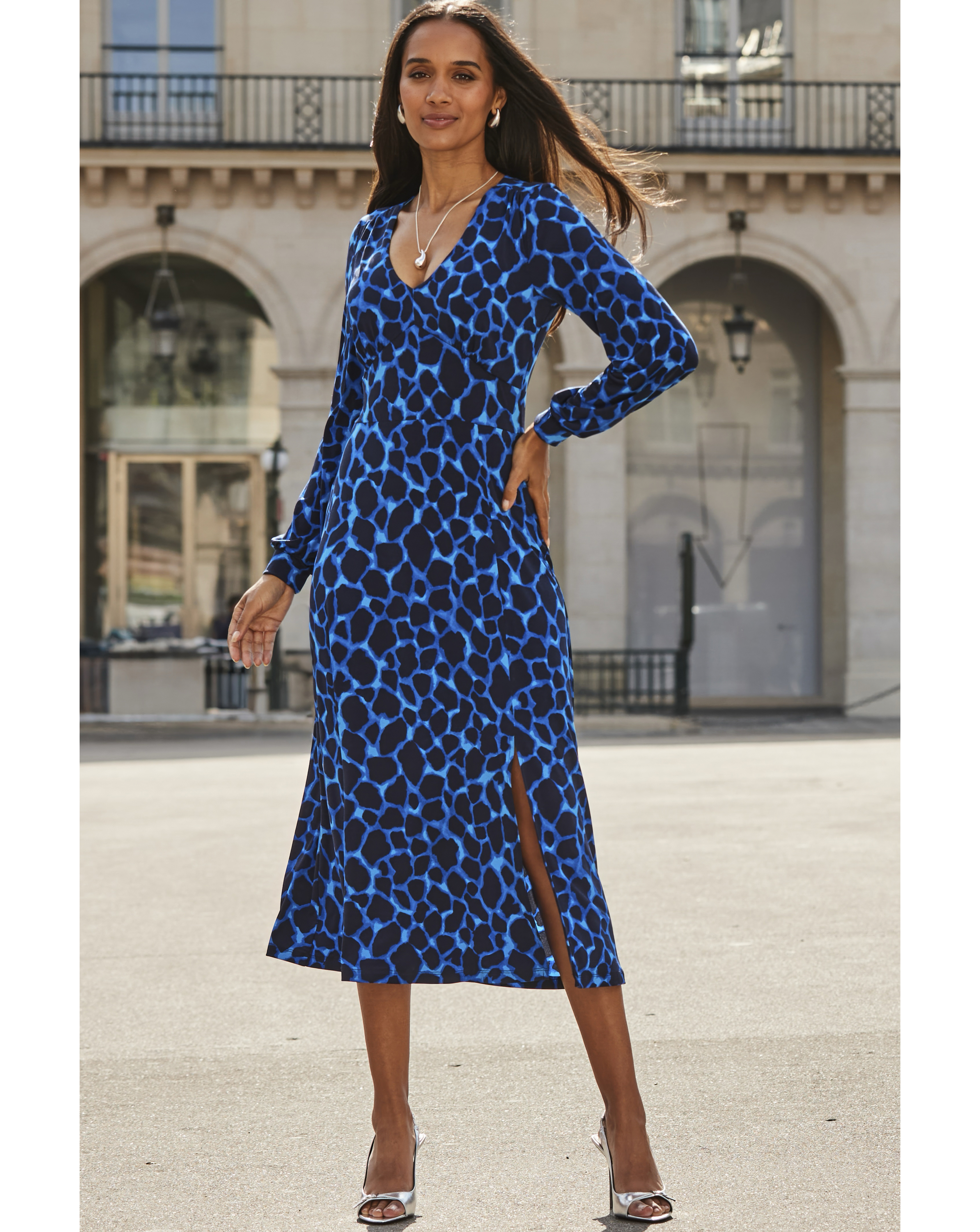 Sosandar Moroccan Tile Waist Dress