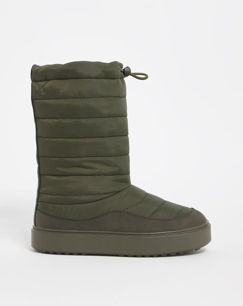 Quilted Nylon Snow Boots Ex Wide