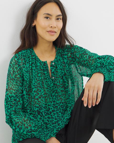 Georgette Collarless Blouse