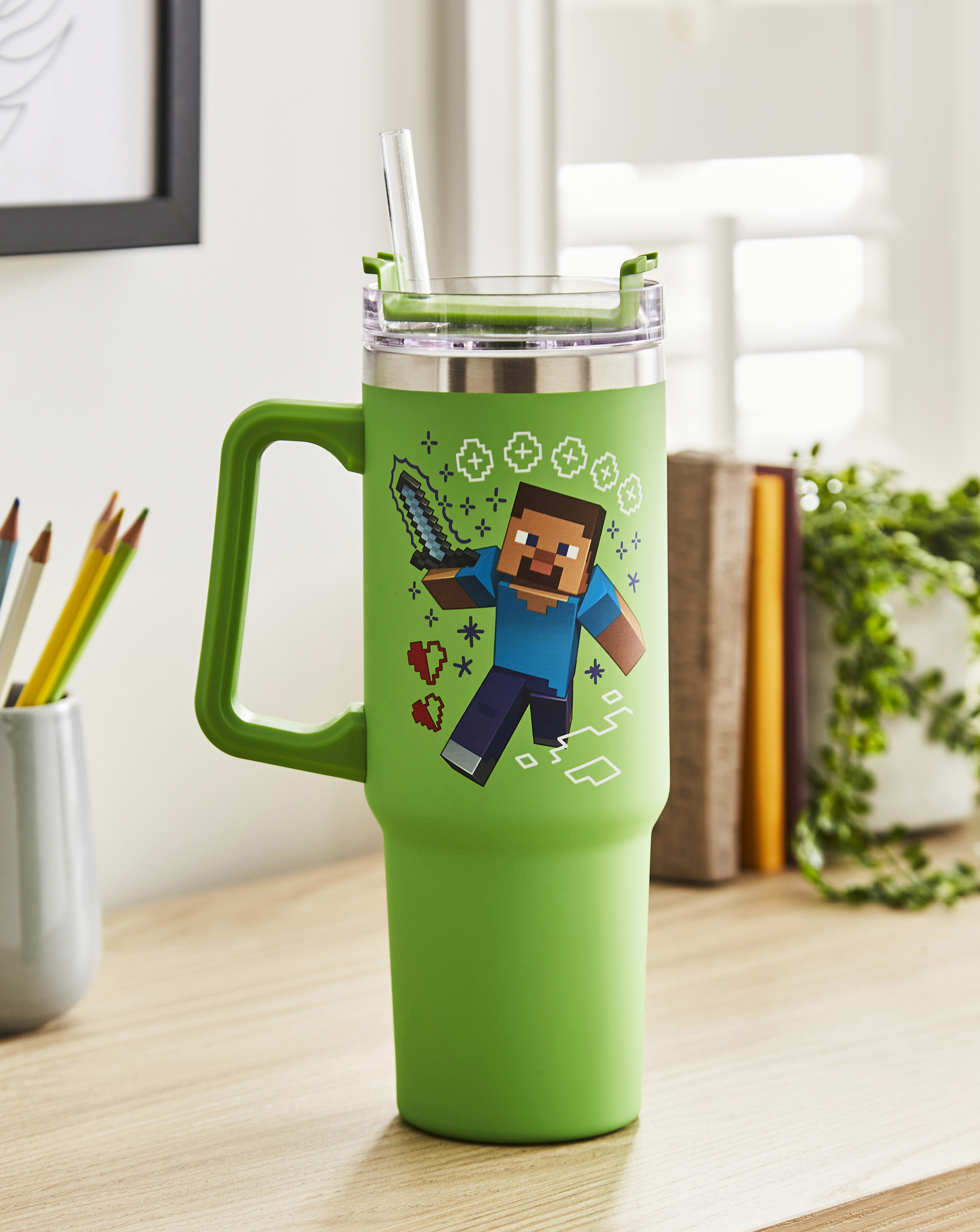 Minecraft Green Steve & Creeper 900Ml Tumbler