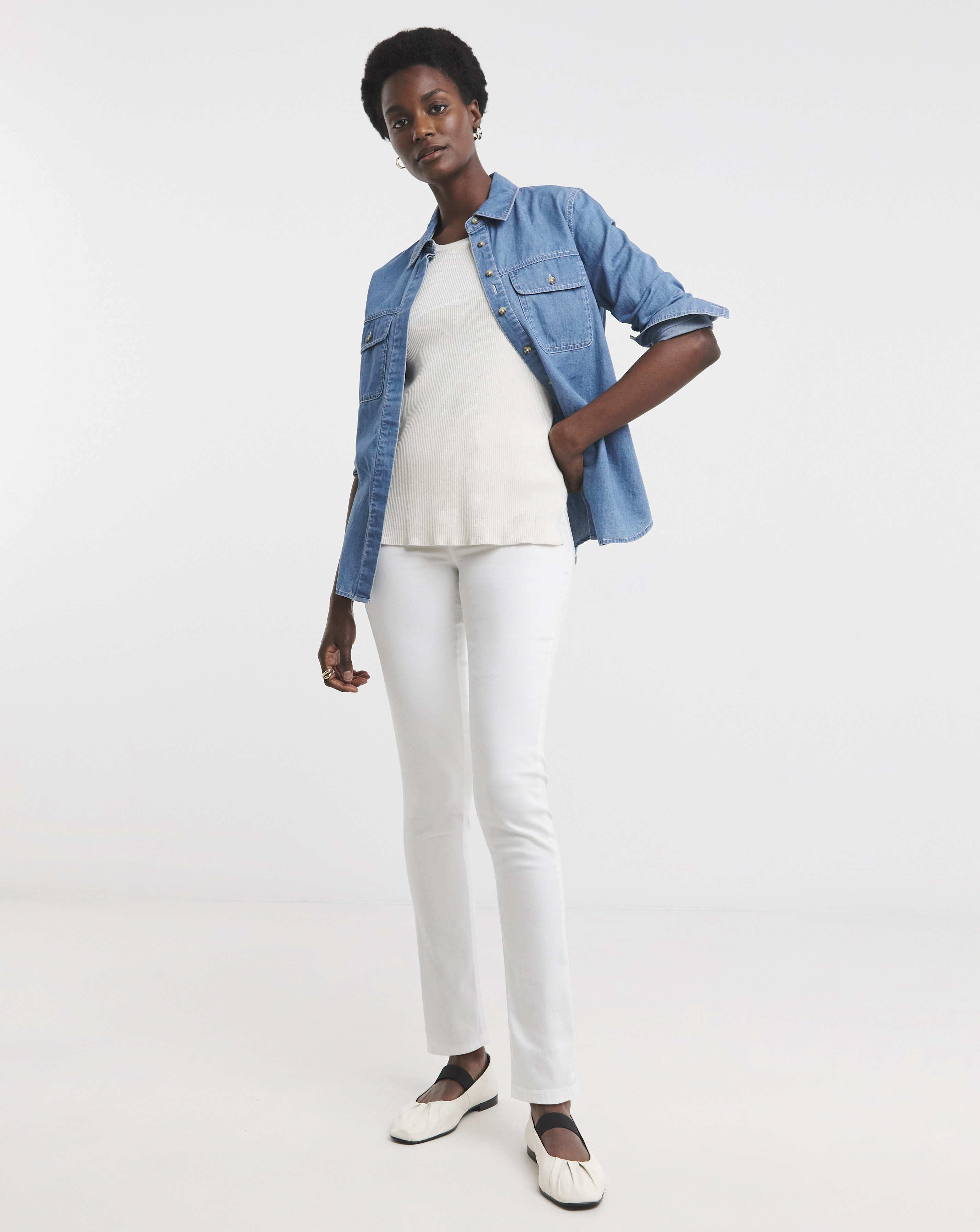 White Slim Leg Jegging